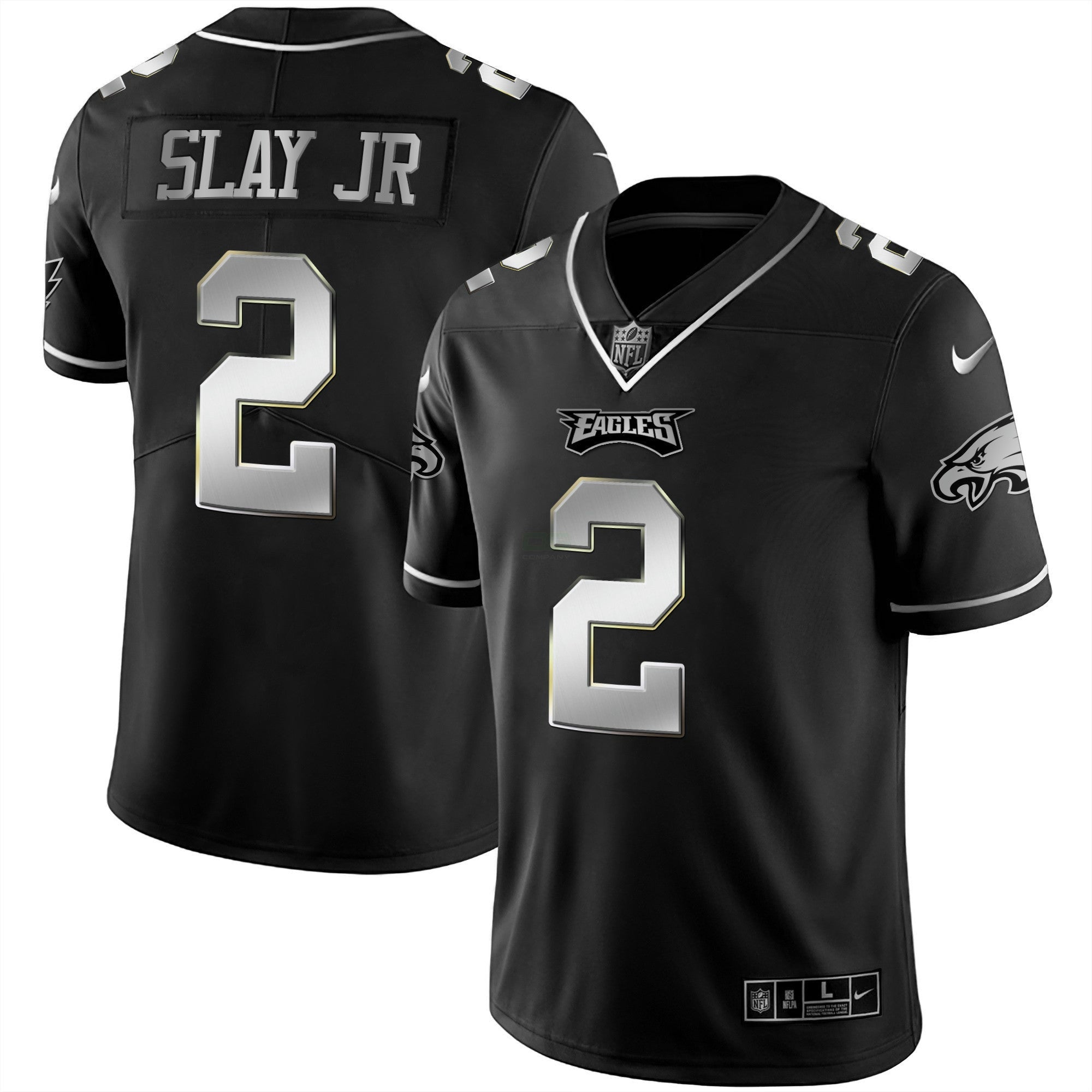 Camisa NFL Men’s Preta Prata Limited