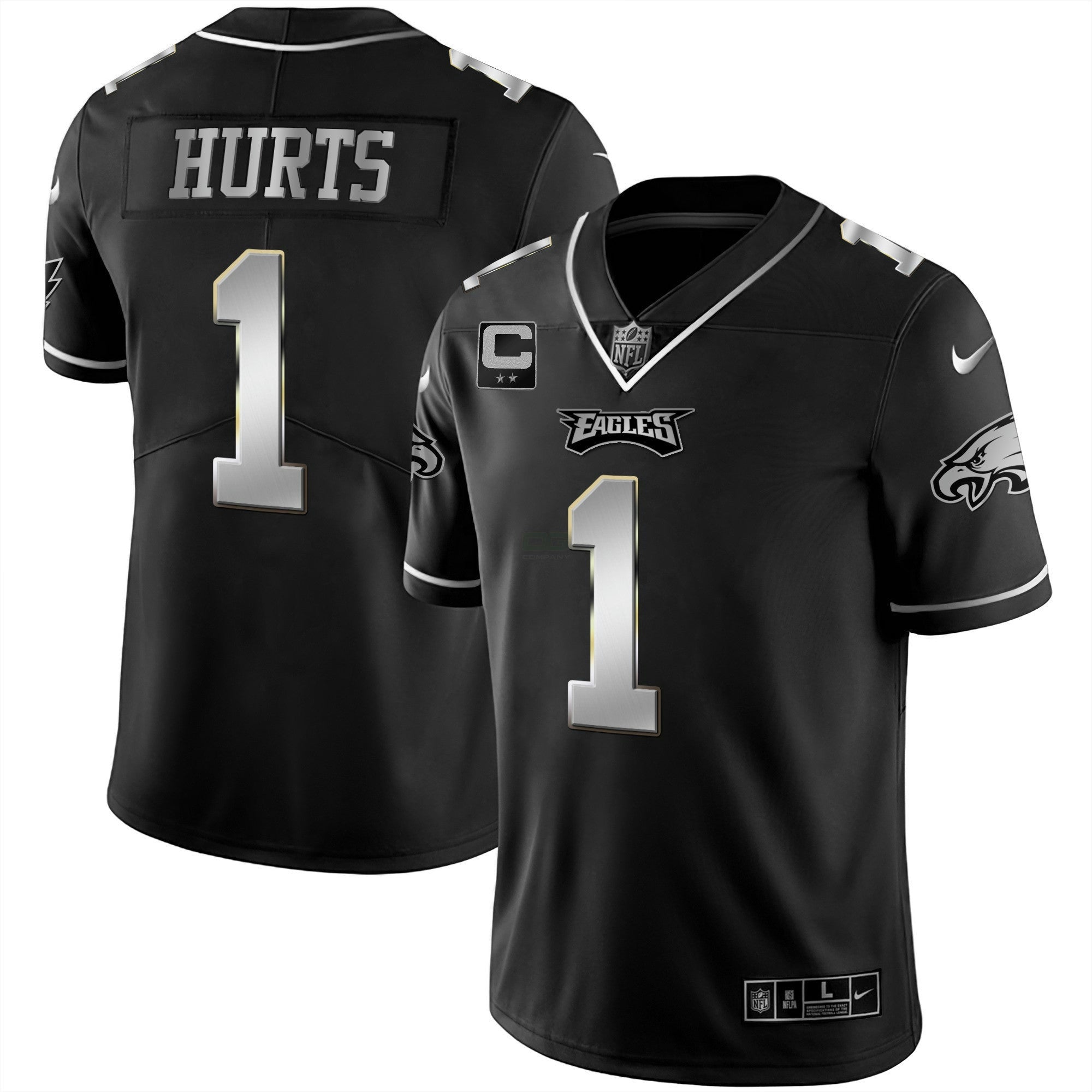 Camisa NFL Men’s Preta Prata Limited