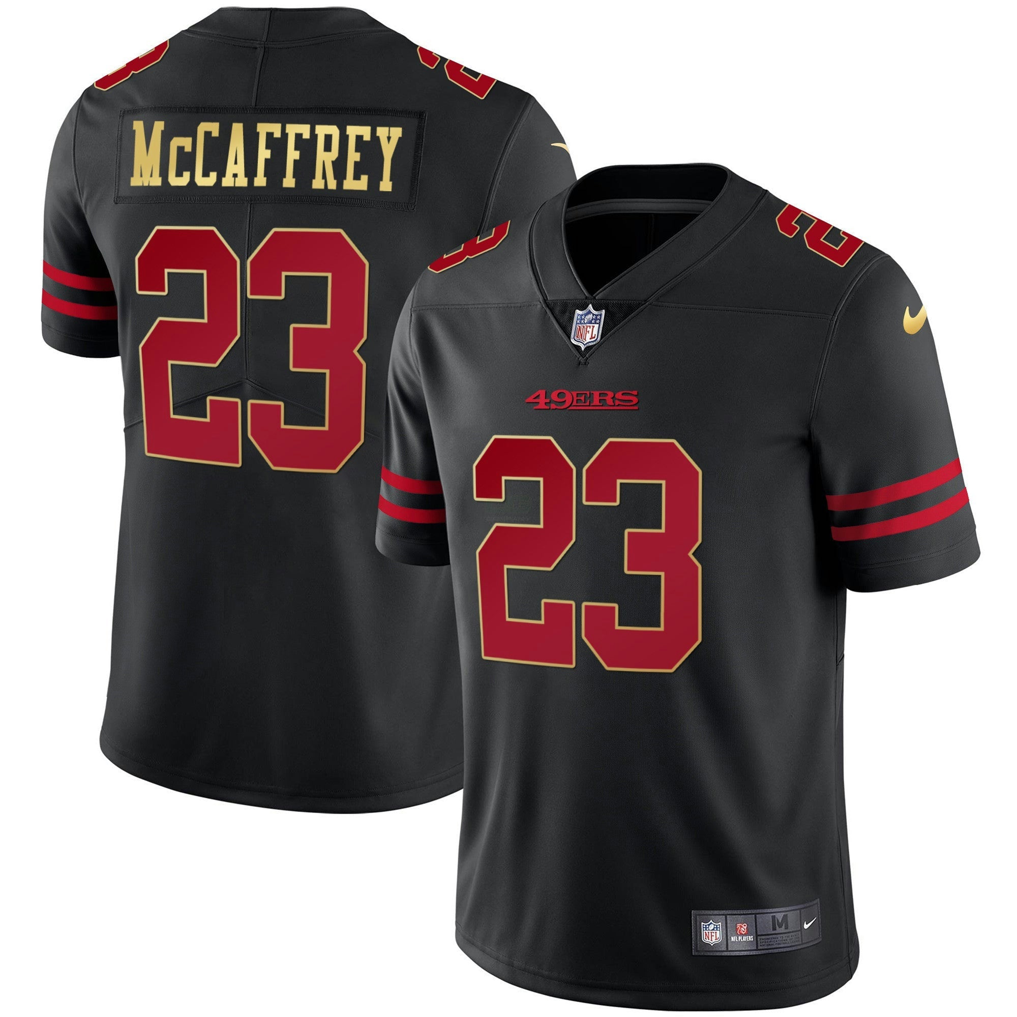 Camisa NFL Men’s Preta Vermelha Dourada Blooded Jersey