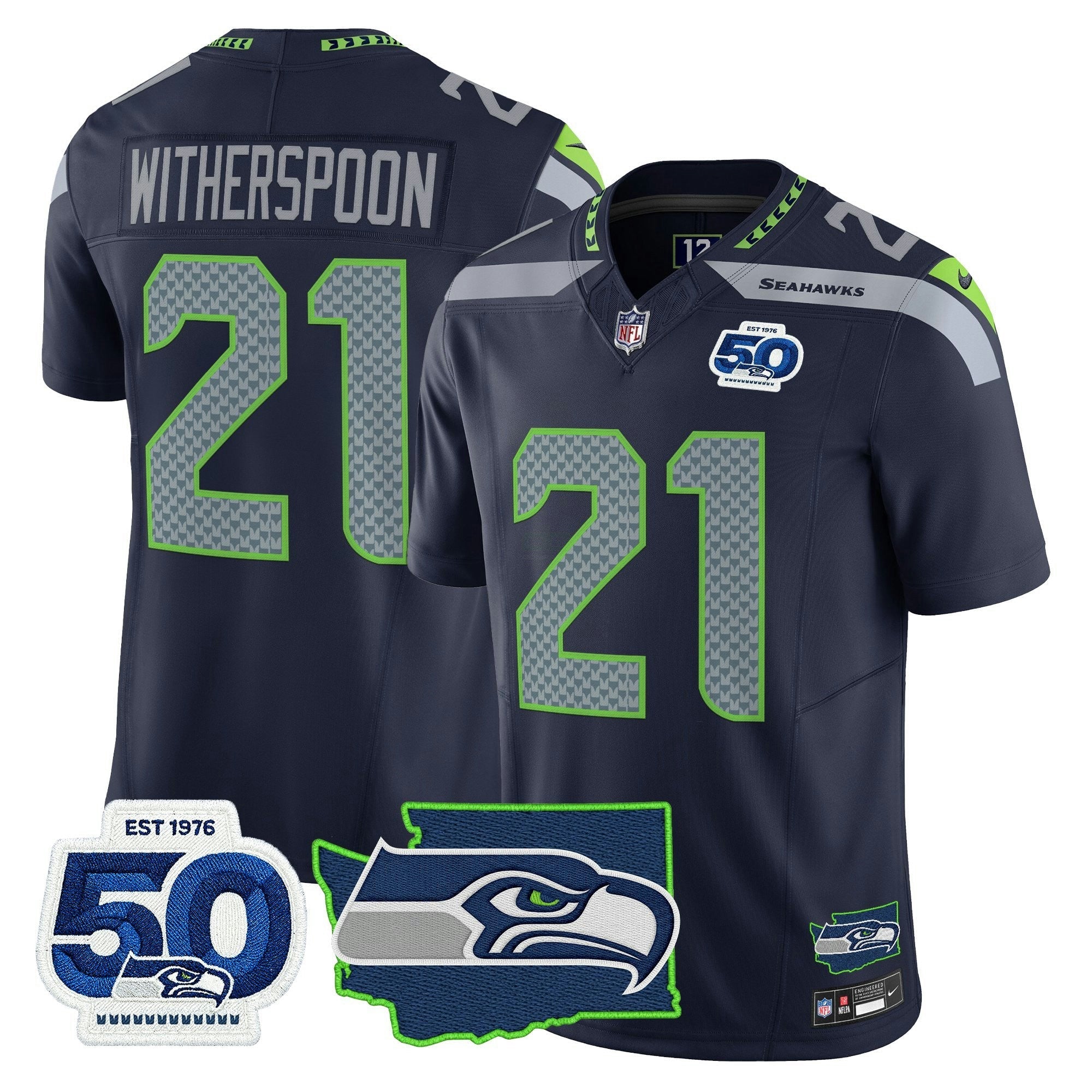 Camisa NFL Men’s Seattle 50th Anniversary Patch Vapor Limited Jersey