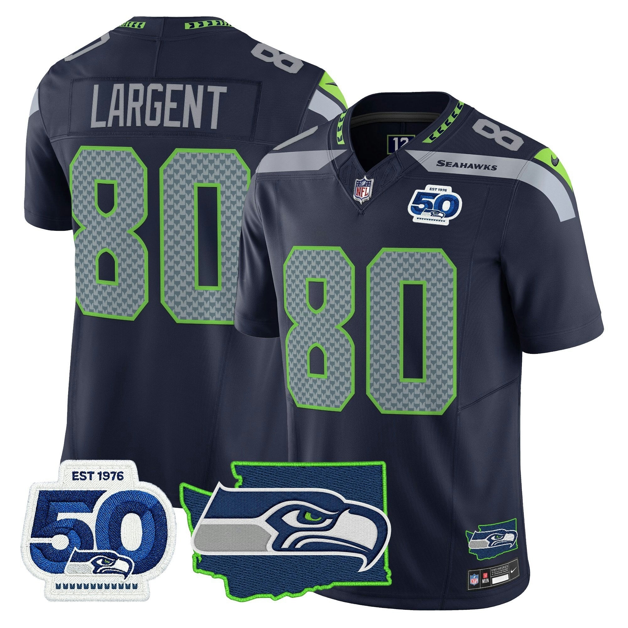 Camisa NFL Men’s Seattle 50th Anniversary Patch Vapor Limited Jersey
