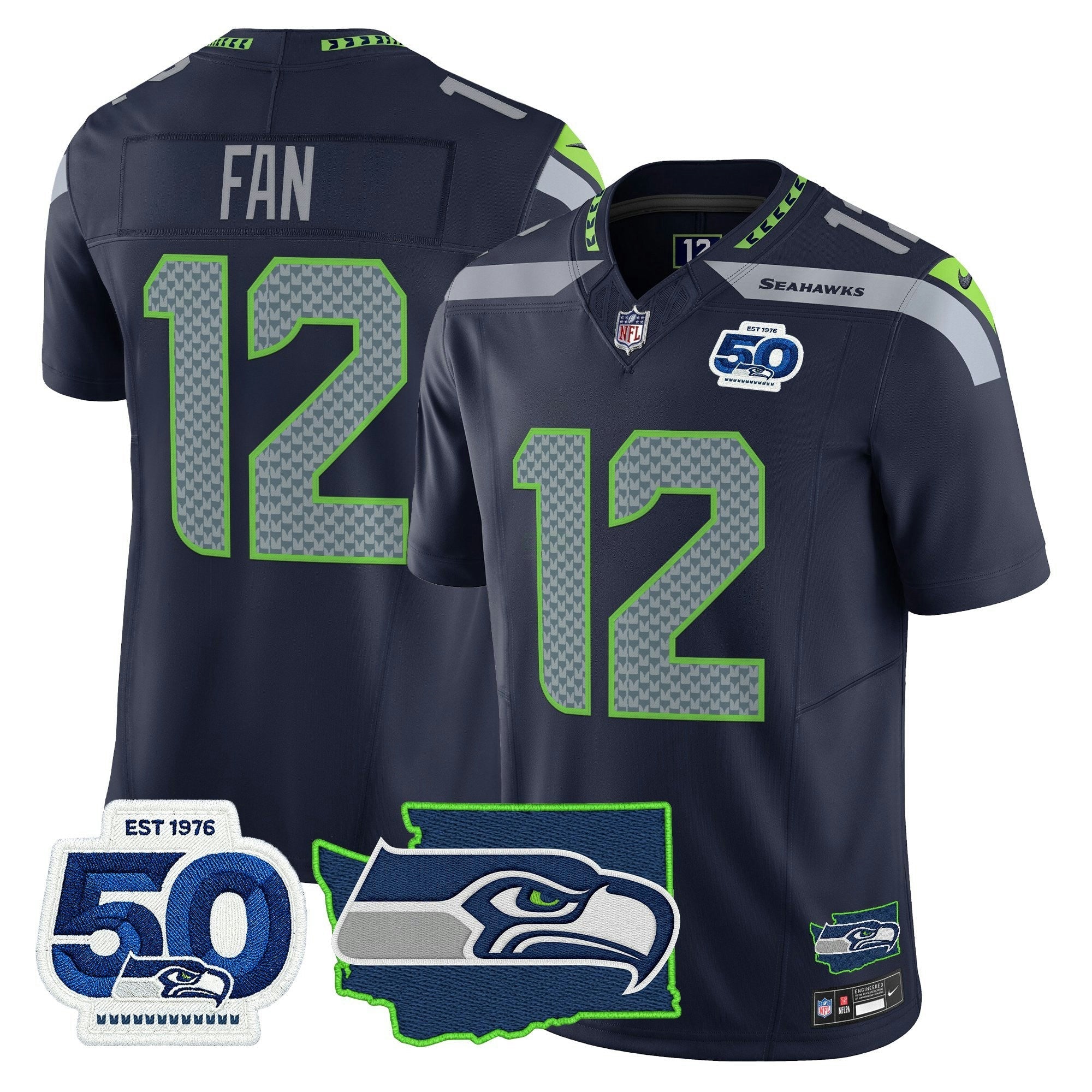 Camisa NFL Men’s Seattle 50th Anniversary Patch Vapor Limited Jersey