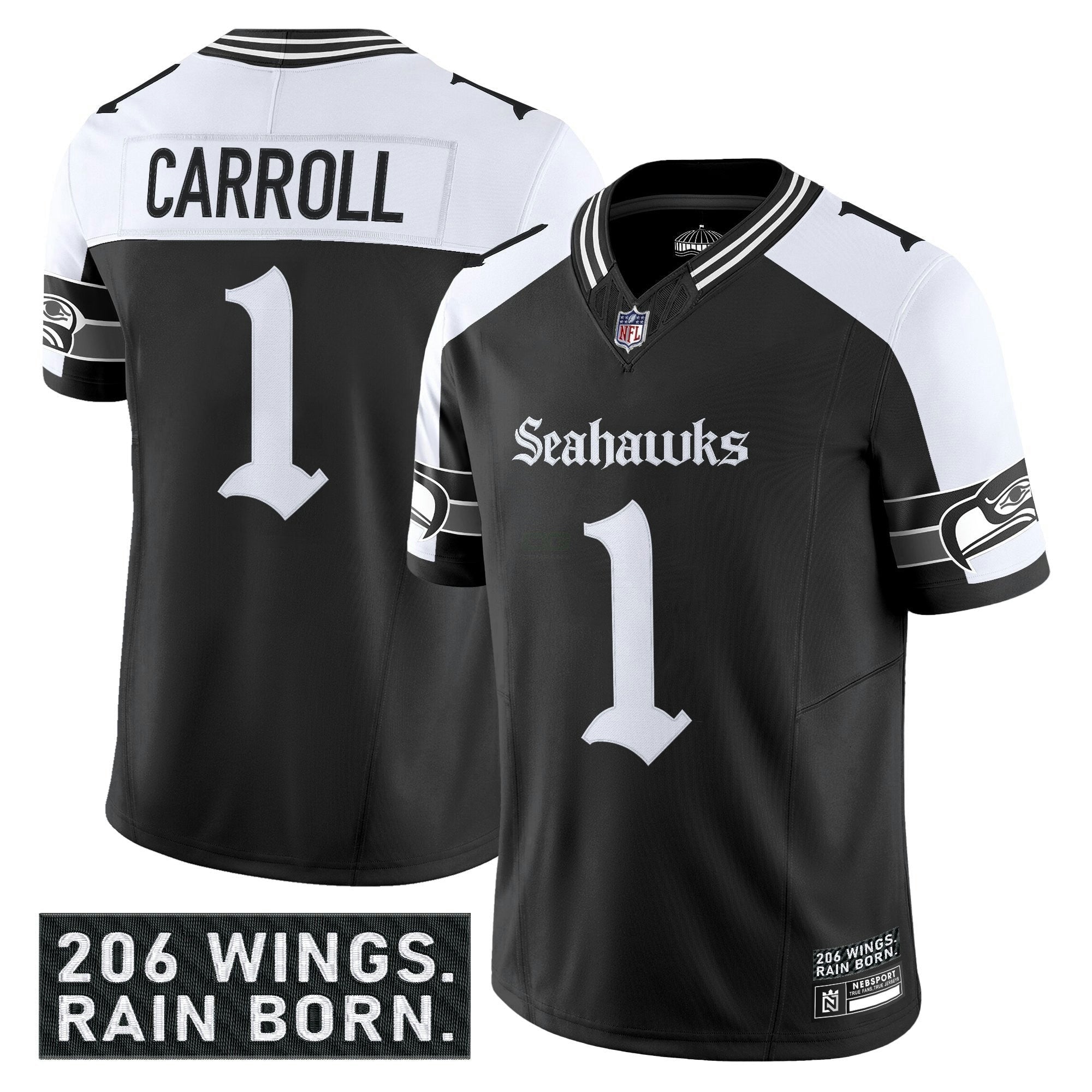 Camisa NFL Men’s Seattle ‘Gothic Rain City Shadows Edition’ Vapor Limited Jersey