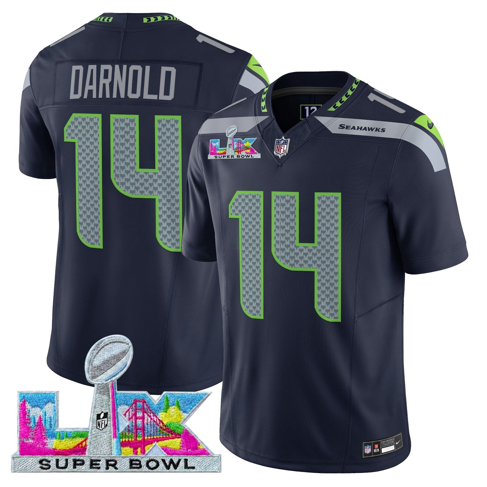 Camisa NFL Men’s Seattle Super Bowl LX Vapor Limited Jersey
