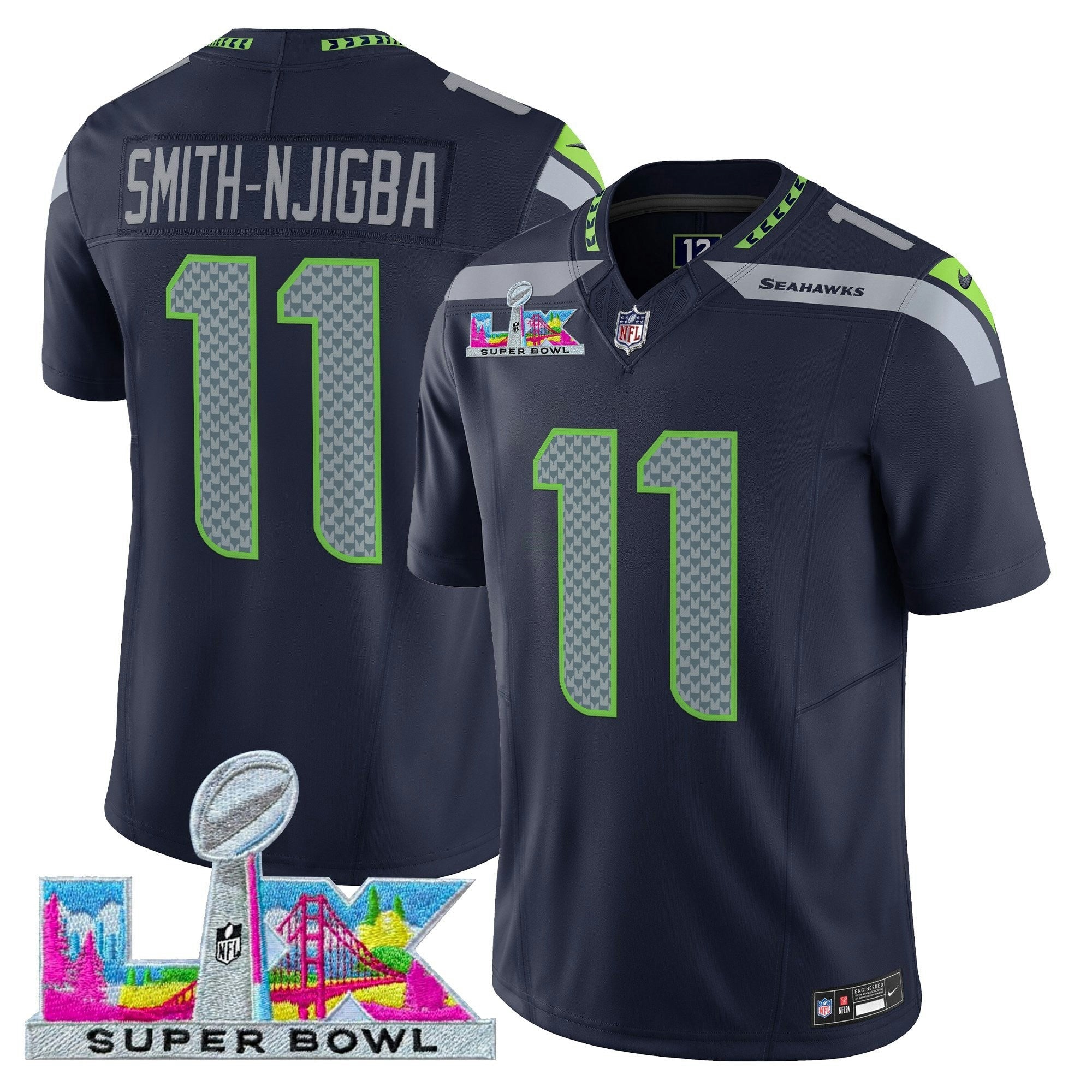 Camisa NFL Men’s Seattle Super Bowl LX Vapor Limited Jersey