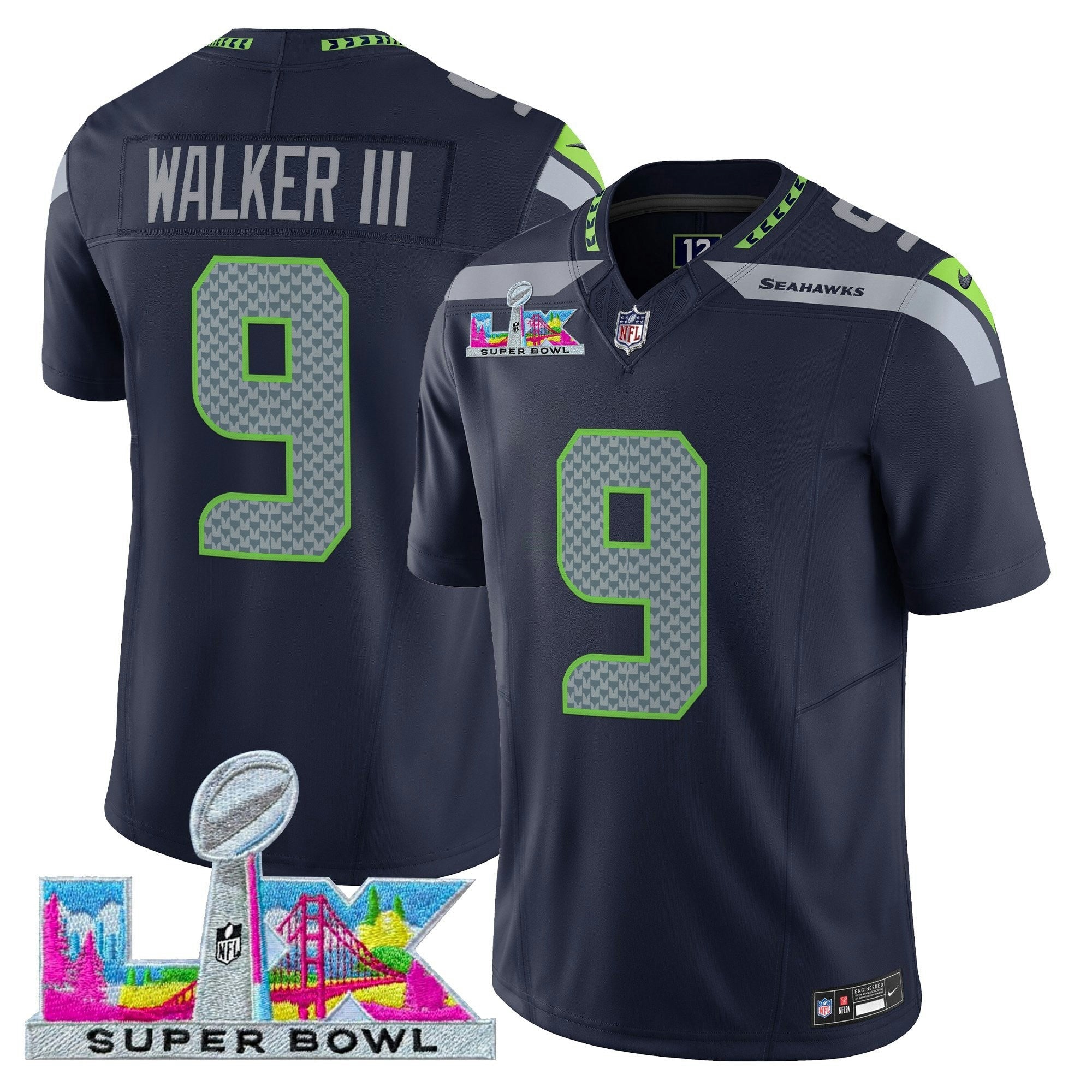 Camisa NFL Men’s Seattle Super Bowl LX Vapor Limited Jersey