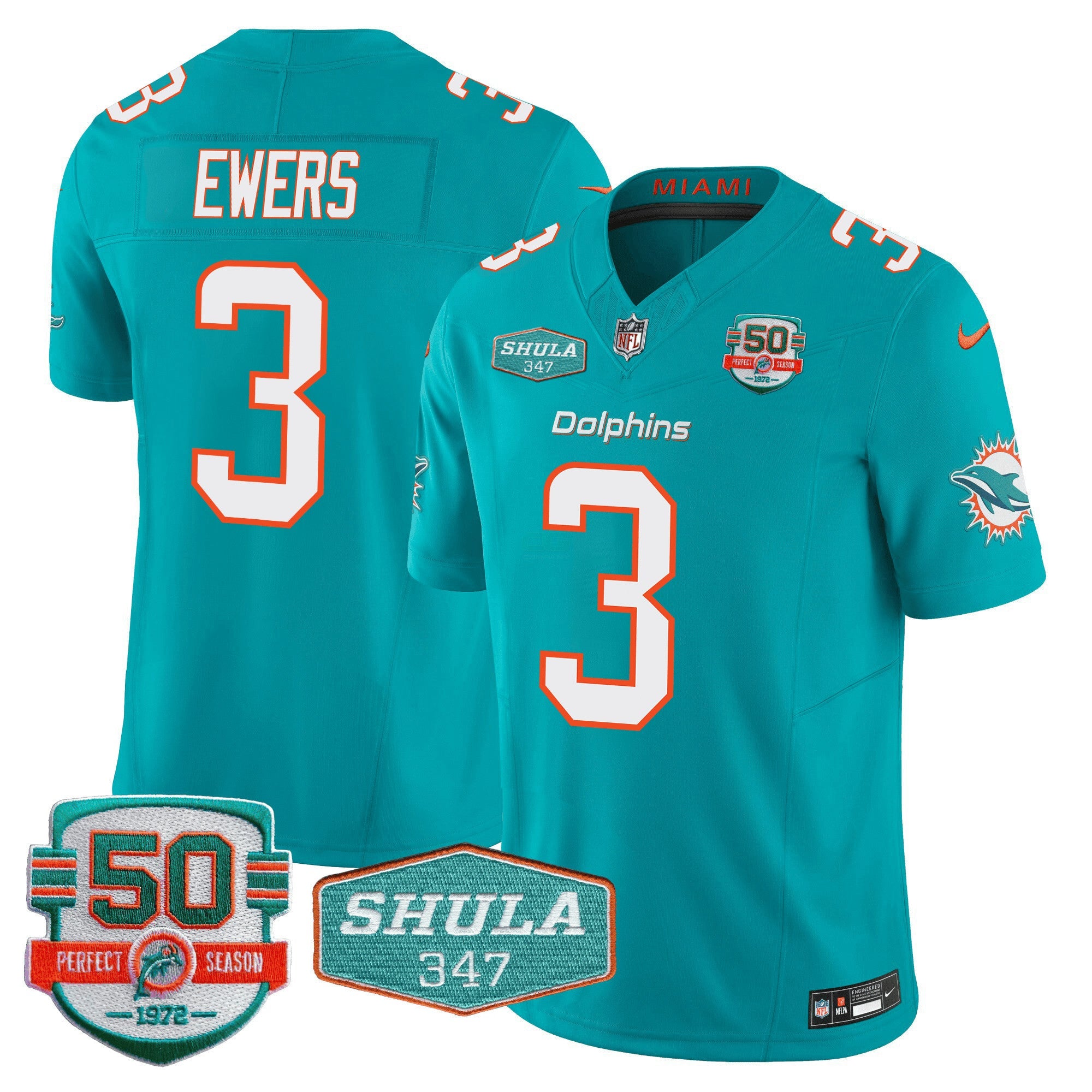 Camisa NFL Men’s Shula 347 Patch Vapor Jersey