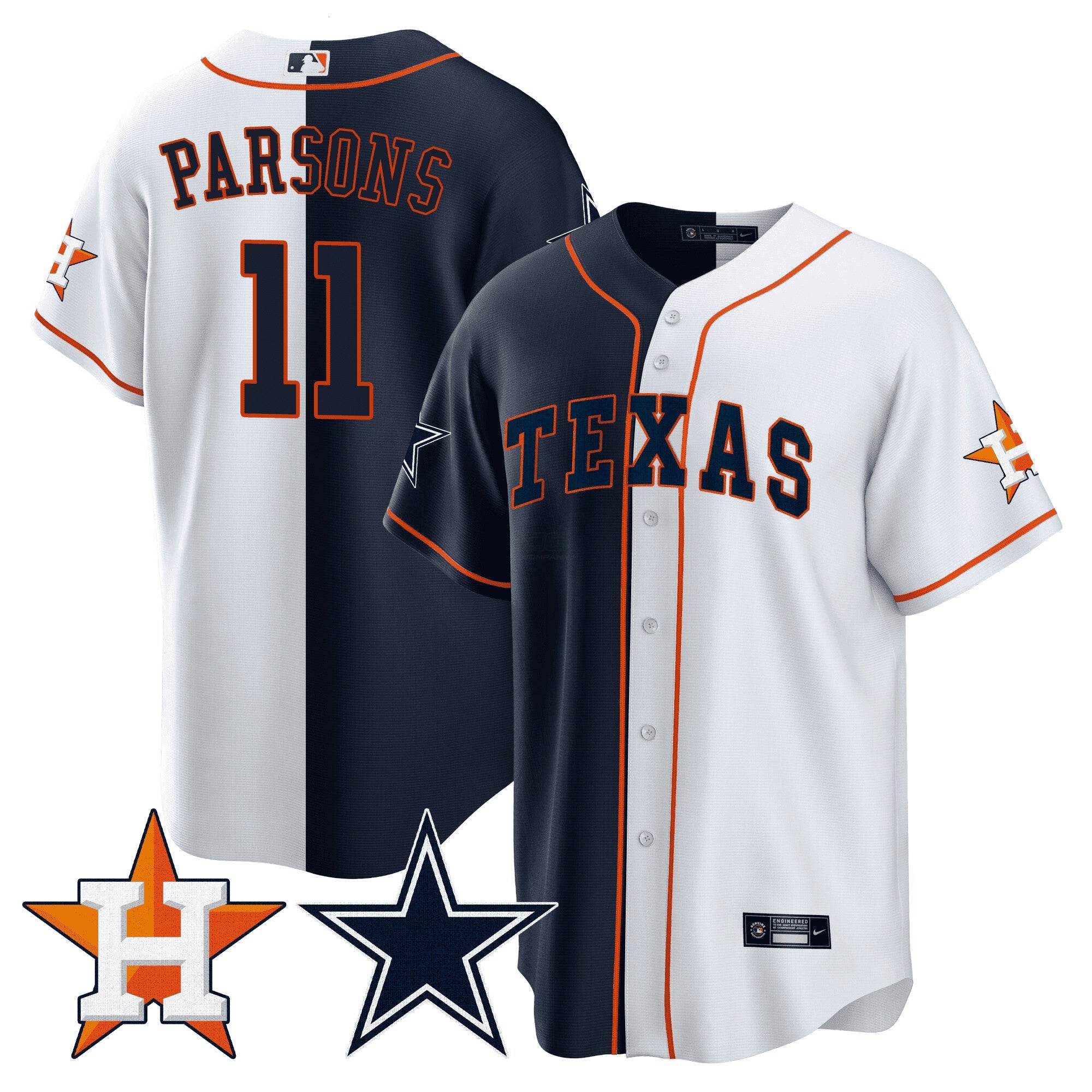 Camisa NFL Men’s Split Astros – Cool Base Jersey - Branca