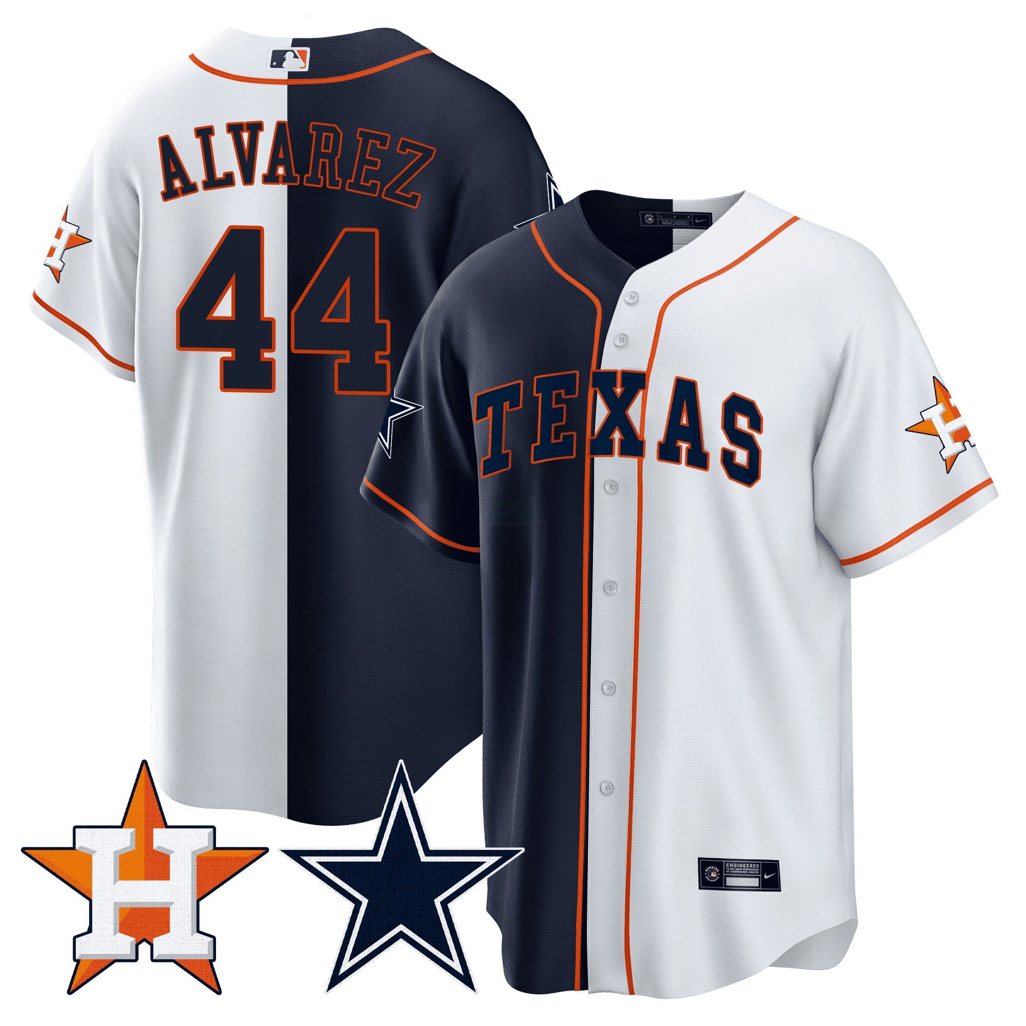 Camisa NFL Men’s Split Astros – Cool Base Jersey - Branca