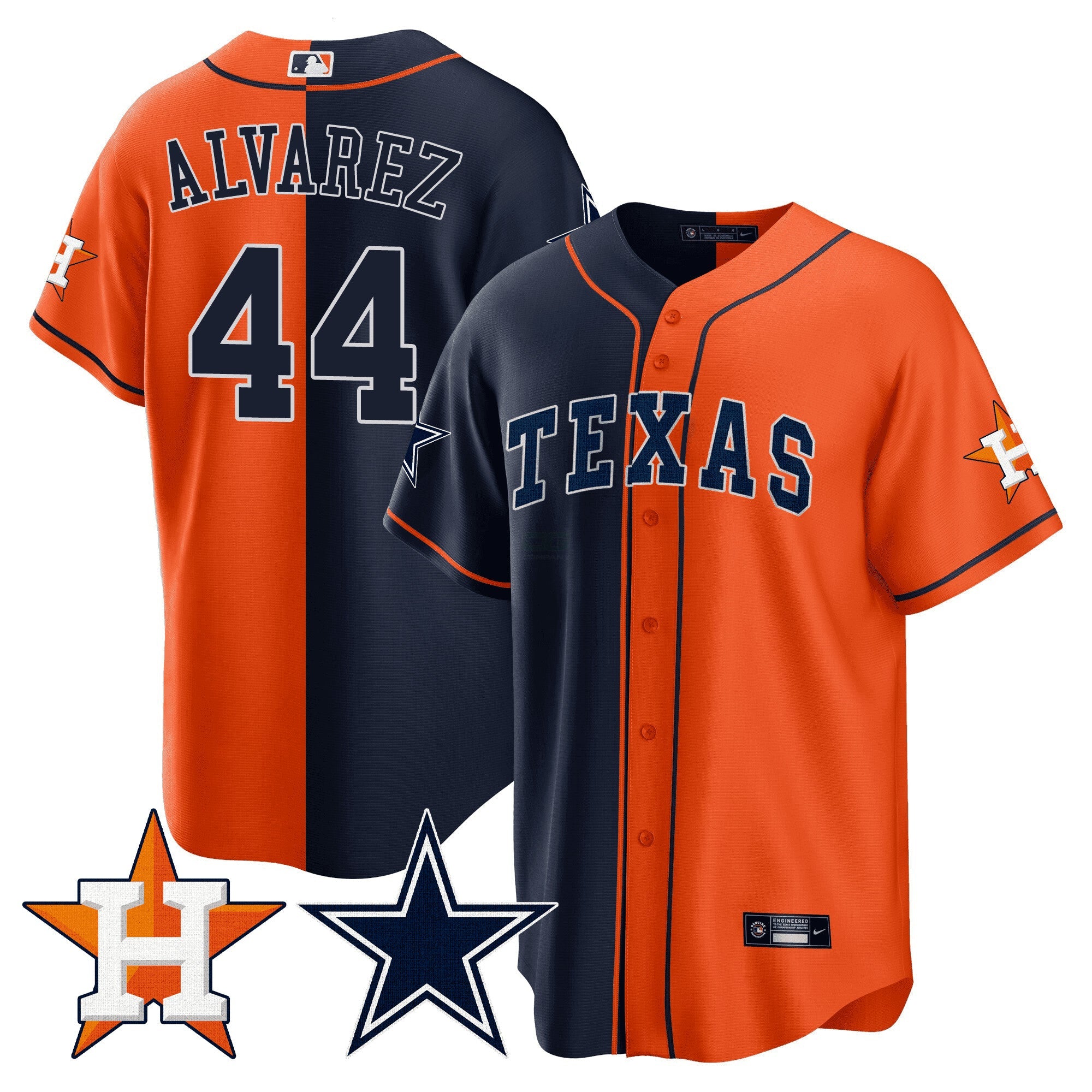 Camisa NFL Men’s Split Astros – Cool Base Jersey - Branca