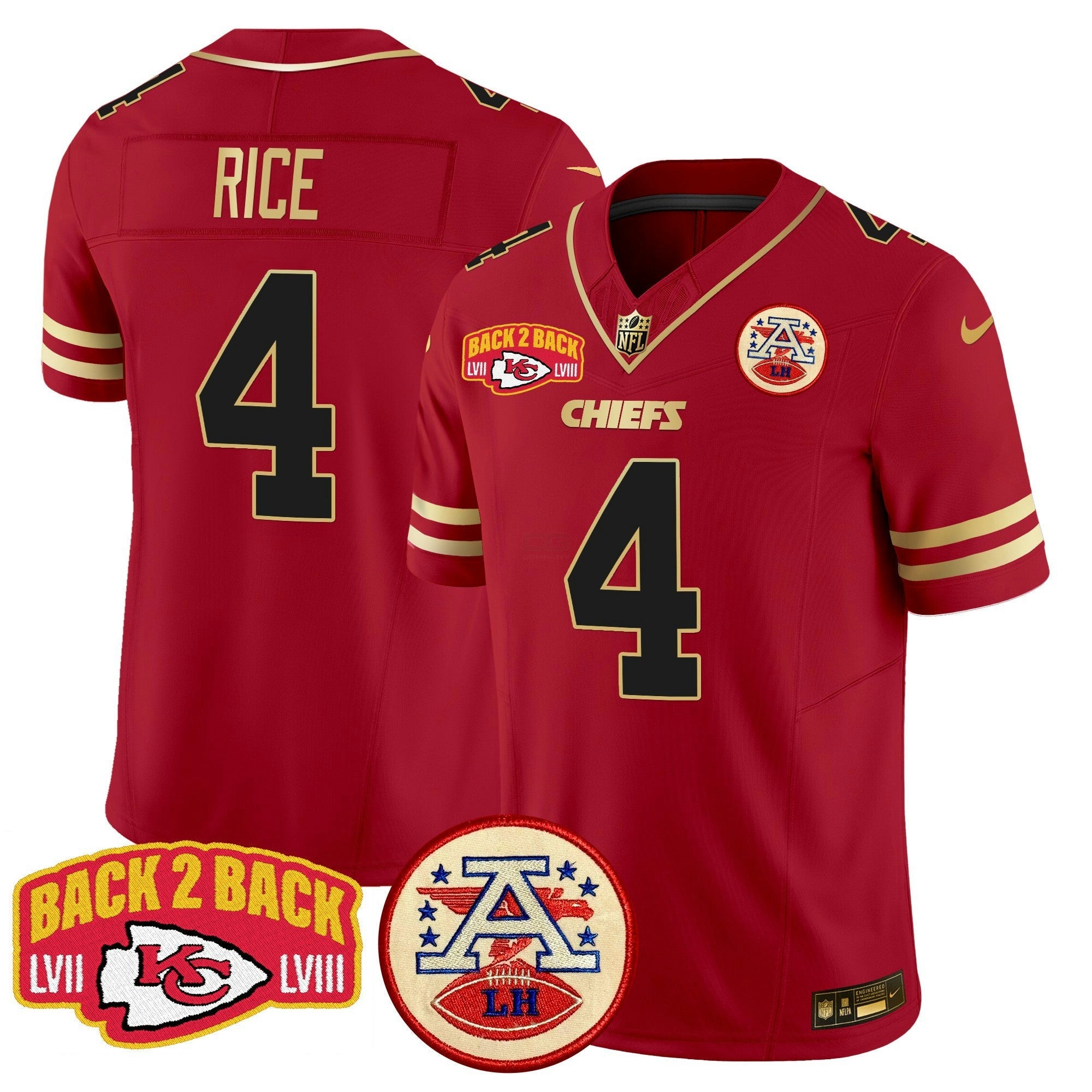 Camisa NFL Men’s Super Back 2 Back Patch Vapor Limited Jersey