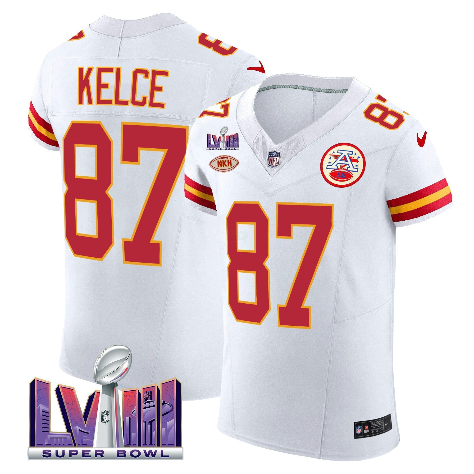 Camisa NFL Men’s Super Bowl LVIII Dourada Patch Vapor Elite Jersey