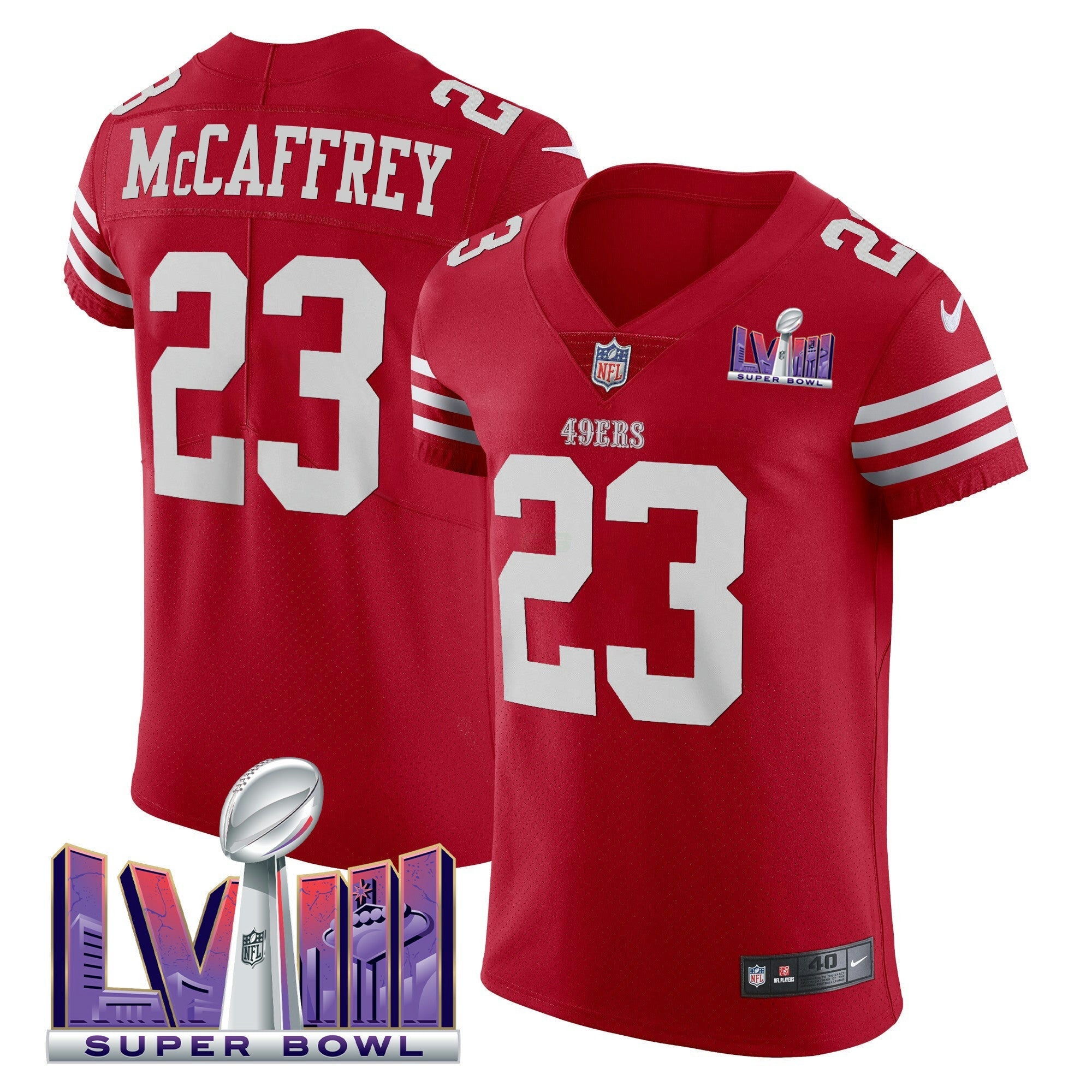 Camisa NFL Men’s Super Bowl LVIII Dourada Patch Vapor Elite Jersey
