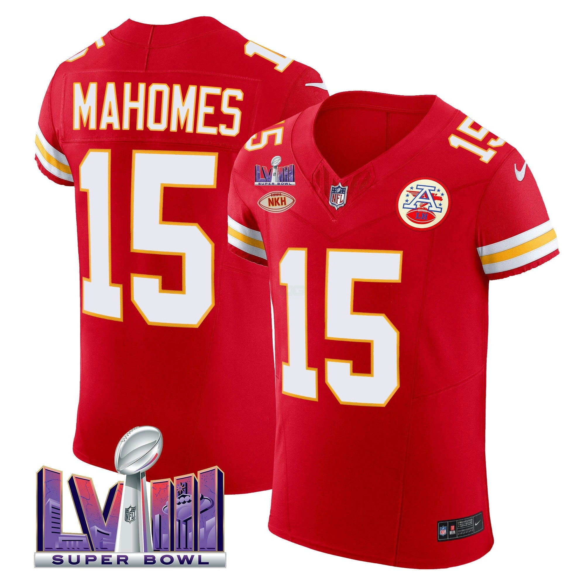 Camisa NFL Men’s Super Bowl LVIII Dourada Patch Vapor Elite Jersey