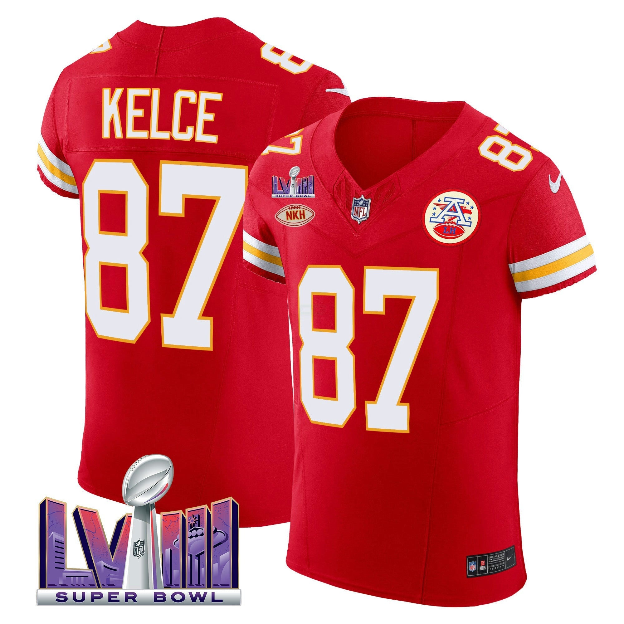 Camisa NFL Men’s Super Bowl LVIII Dourada Patch Vapor Elite Jersey
