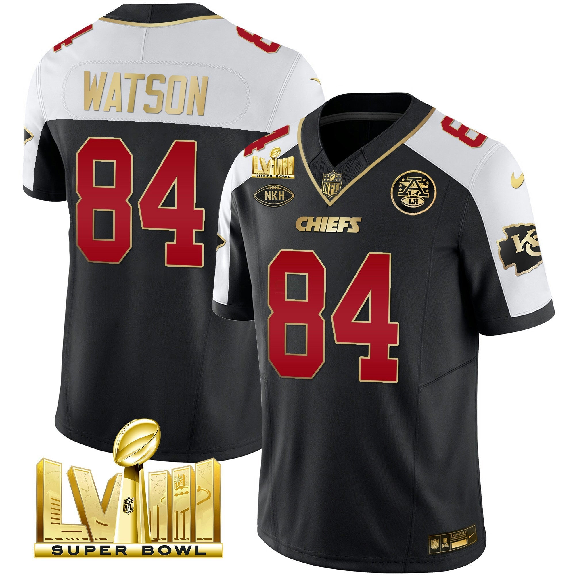 Camisa NFL Men’s Super Bowl LVIII Dourada Patch Vapor Jersey V2