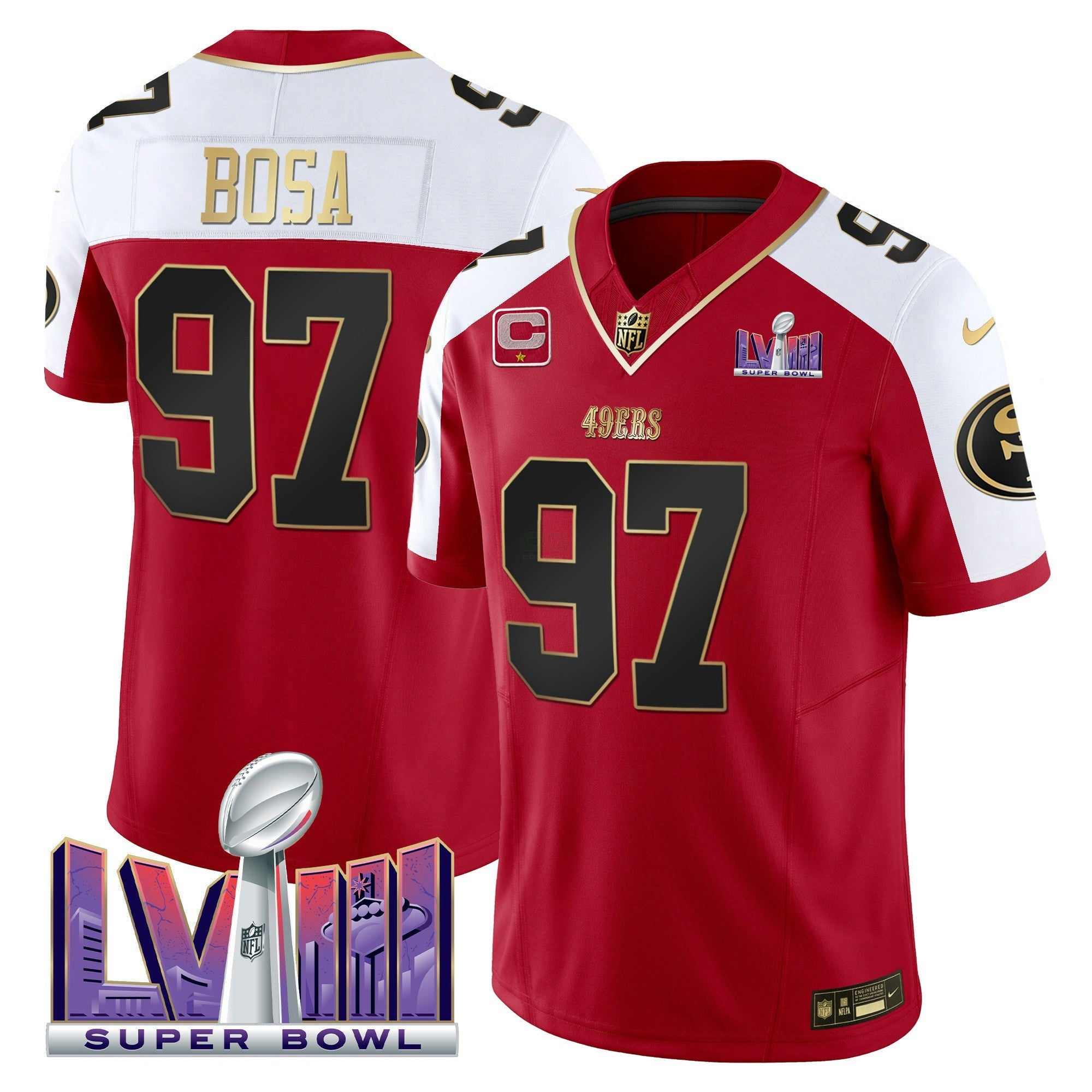 Camisa NFL Men’s Super Bowl LVIII Patch Vapor Jersey