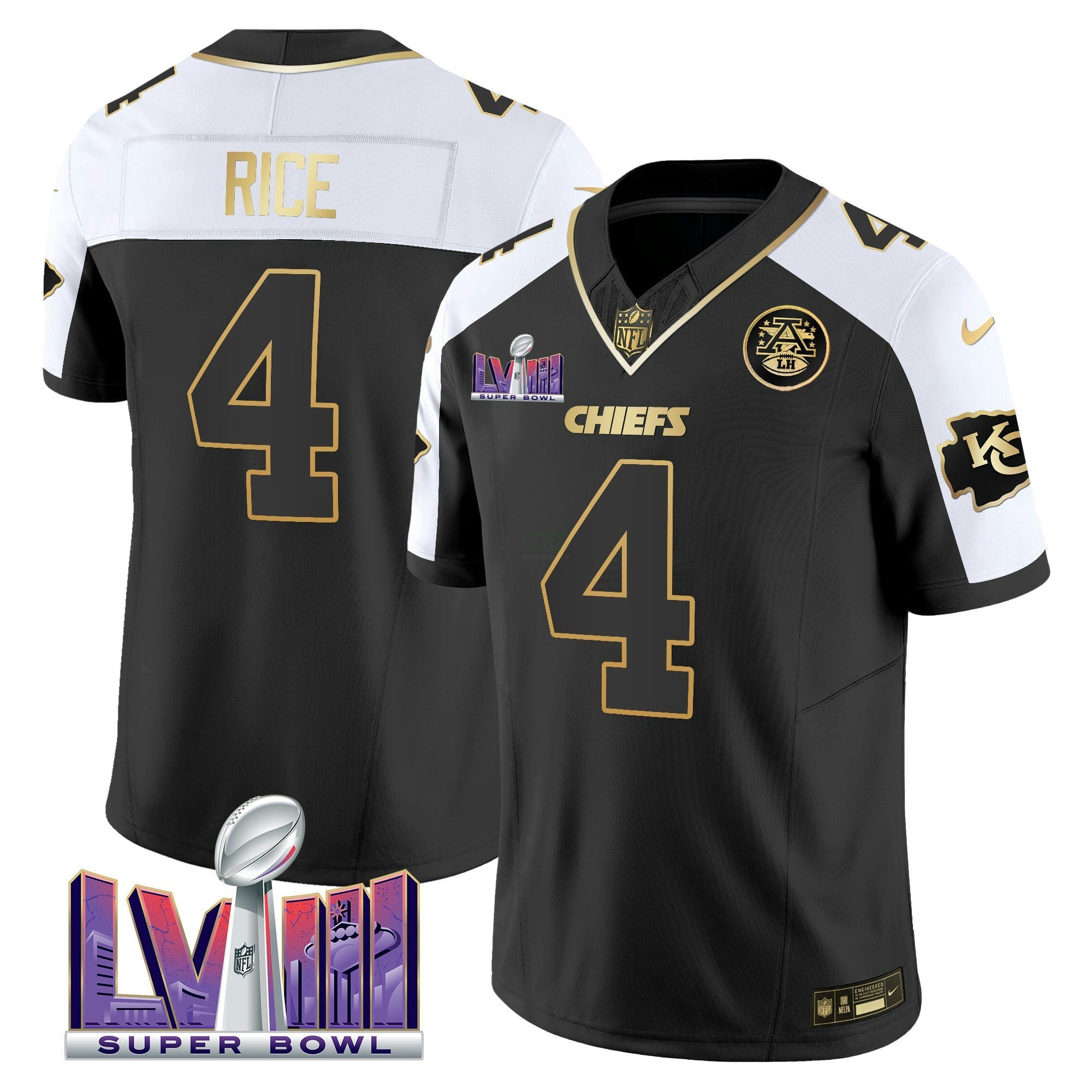 Camisa NFL Men’s Super Bowl LVIII Patch Vapor Jersey V4