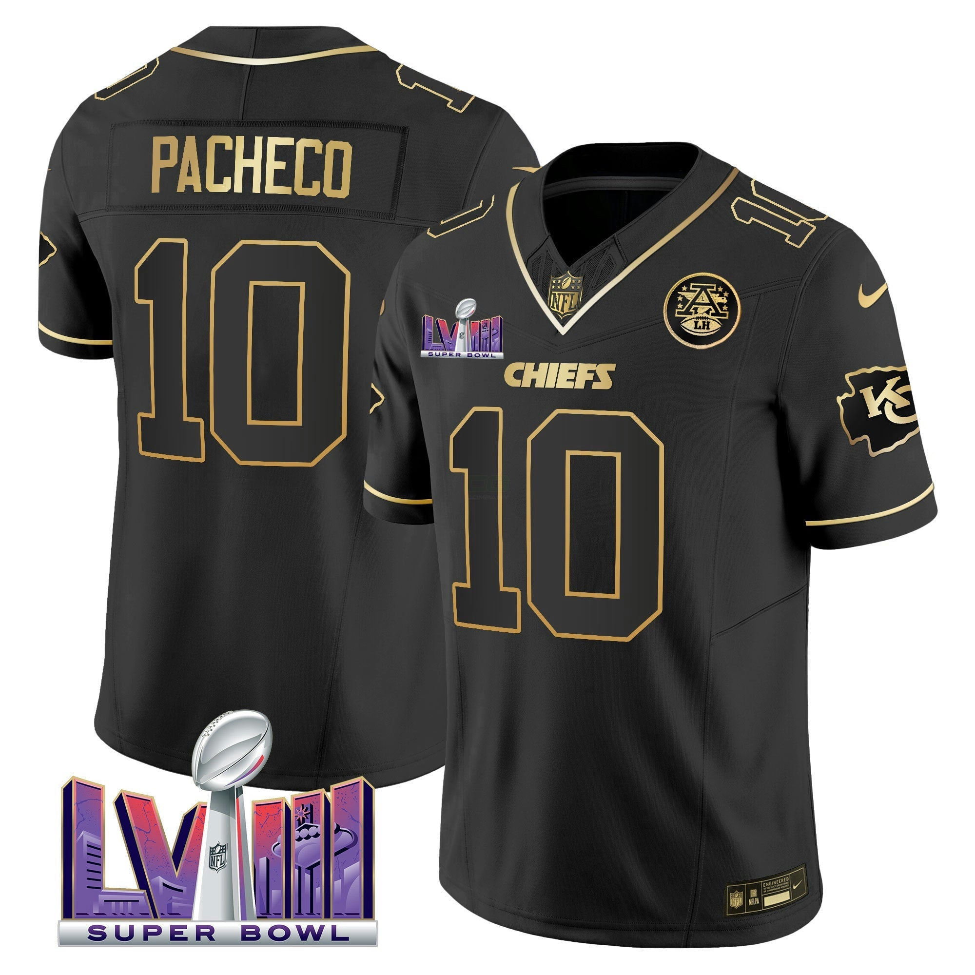 Camisa NFL Men’s Super Bowl LVIII Patch Vapor Jersey V4