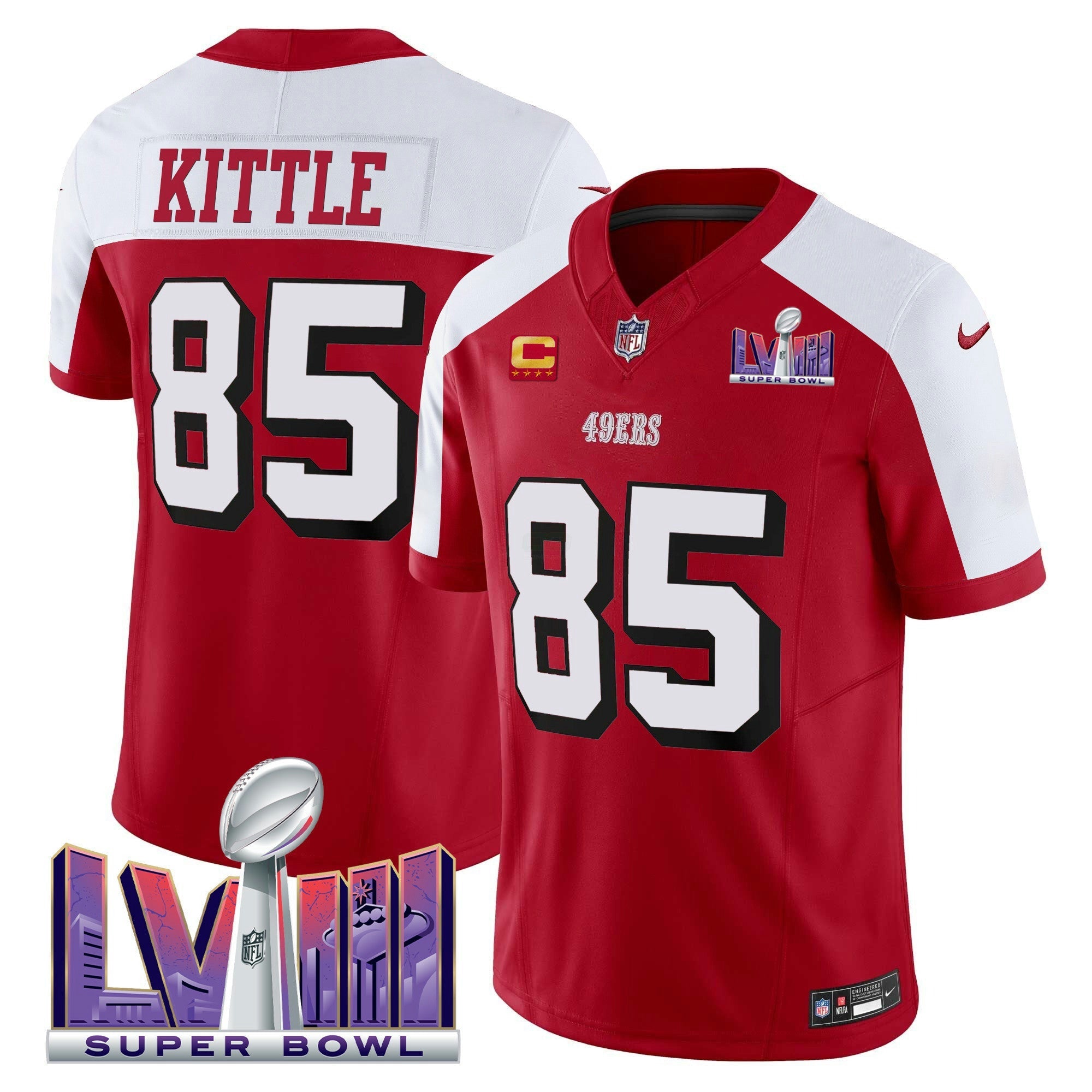 Camisa NFL Men’s Super Bowl LVIII Patch Vapor Limited Jersey V2
