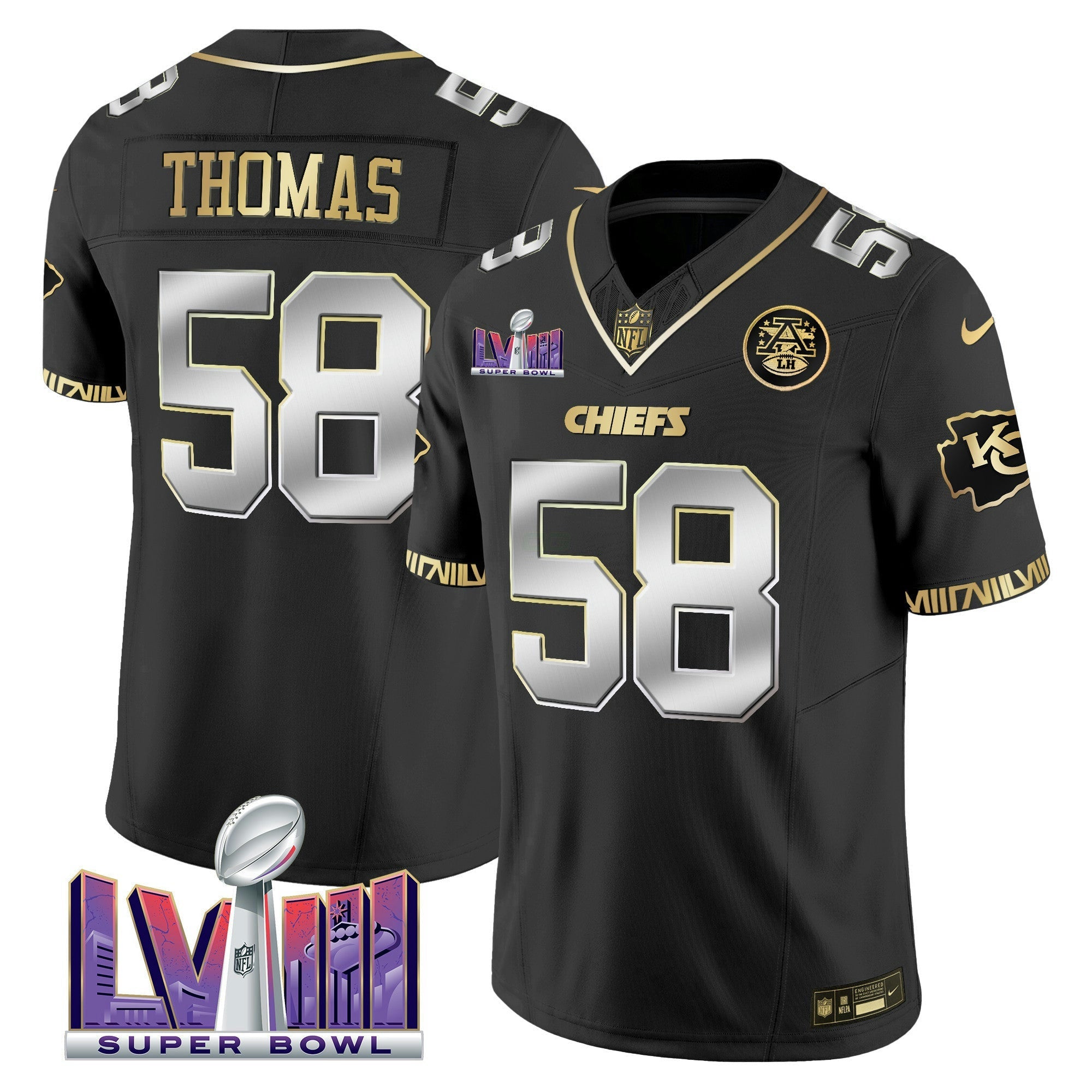 Camisa NFL Men’s Super Bowl LVIII Pattern Vapor Jersey V2