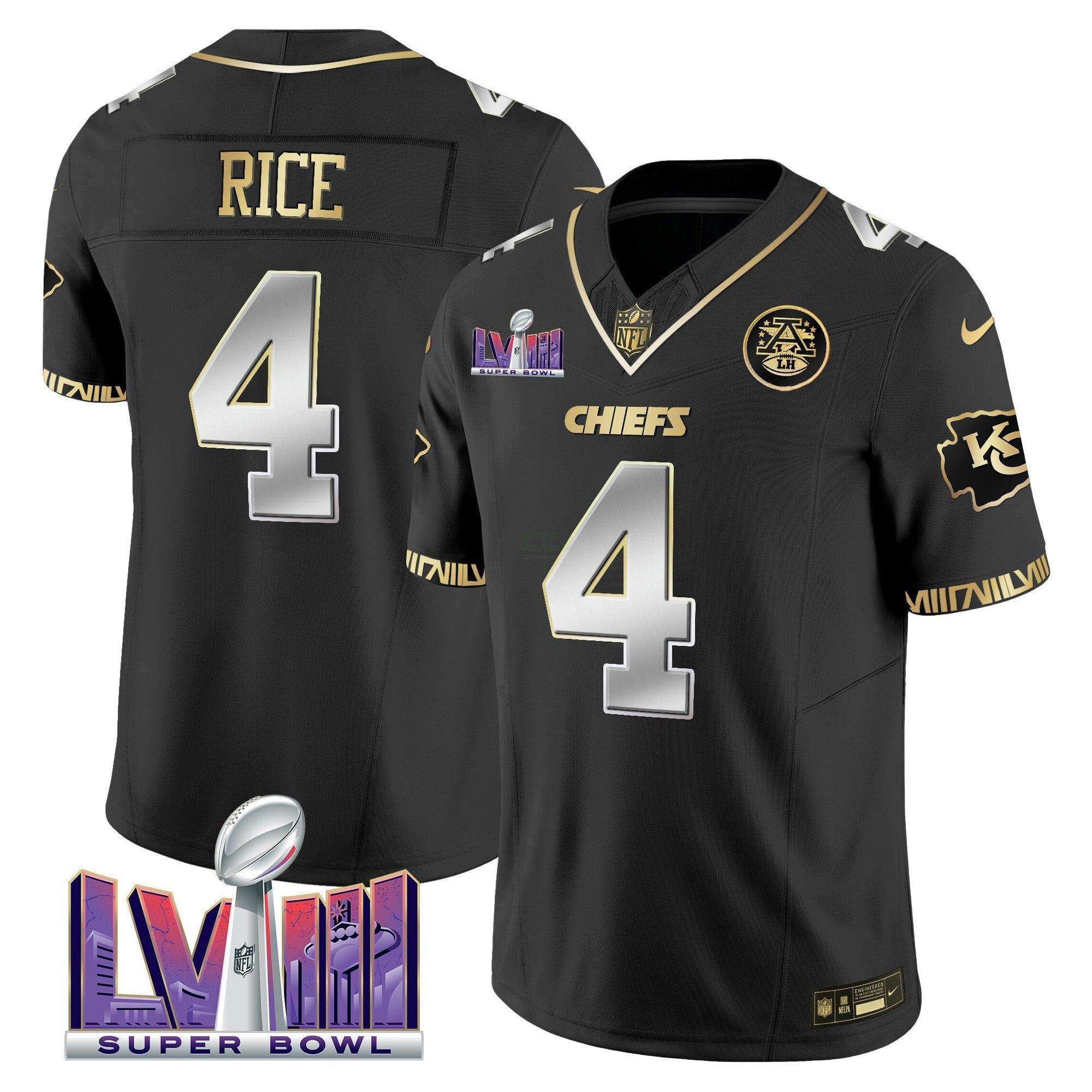 Camisa NFL Men’s Super Bowl LVIII Pattern Vapor Jersey V2