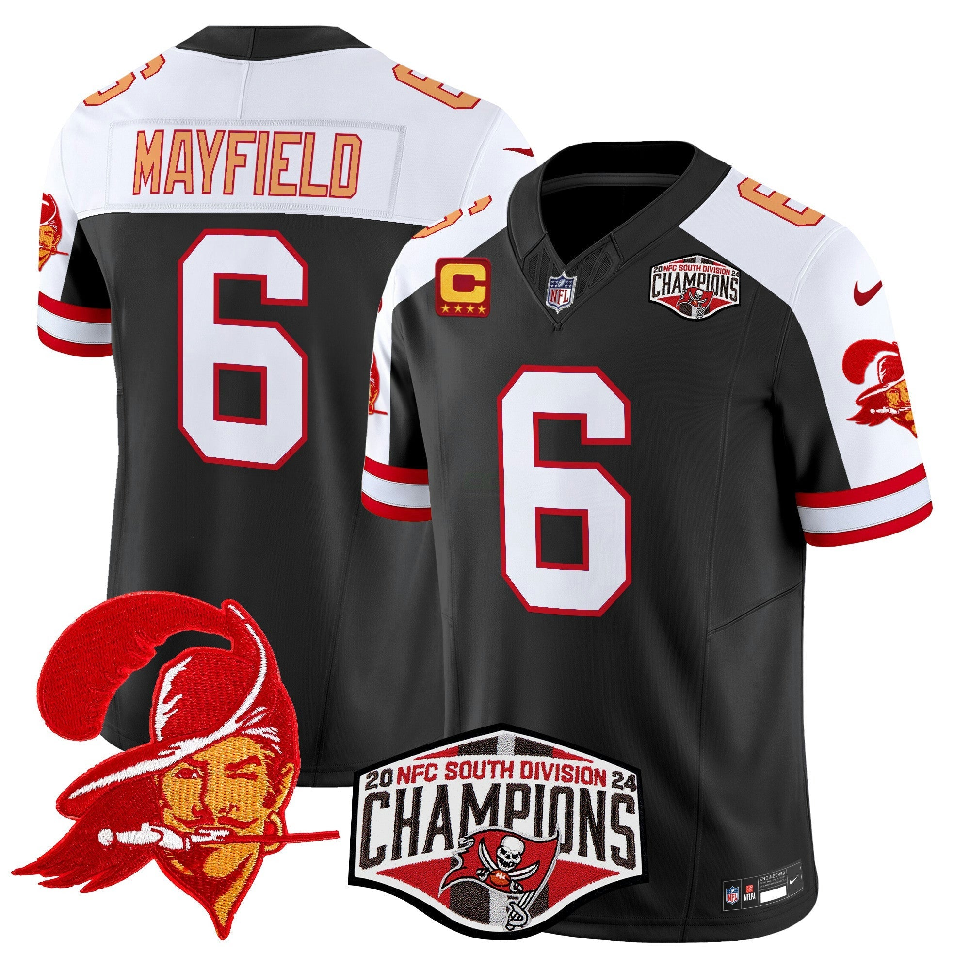 Camisa NFL Men’s Tampa Bay Creamsicle 2024 NFC South Division Champions Patch Vapor Limited Jersey