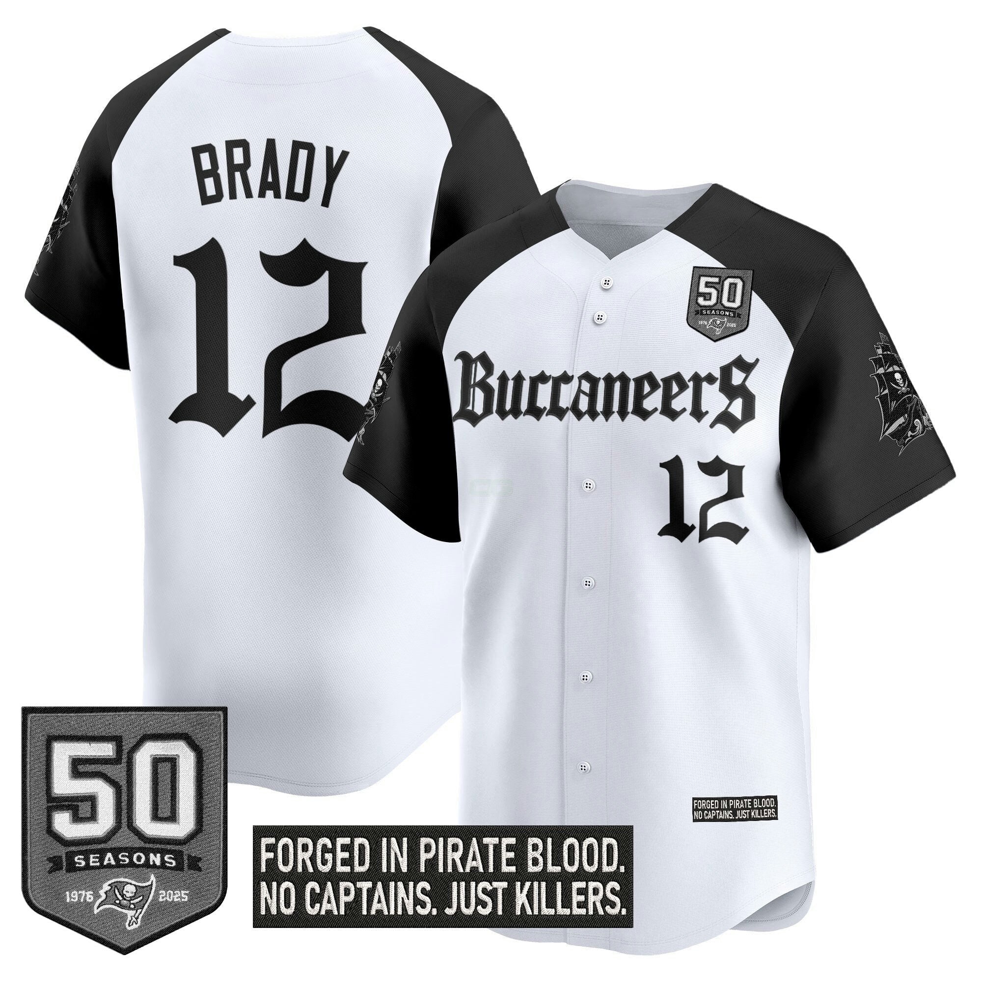 Camisa NFL Men’s Tampa Bay ‘Gothic Pirate Shadows Edition’ Vapor Jersey