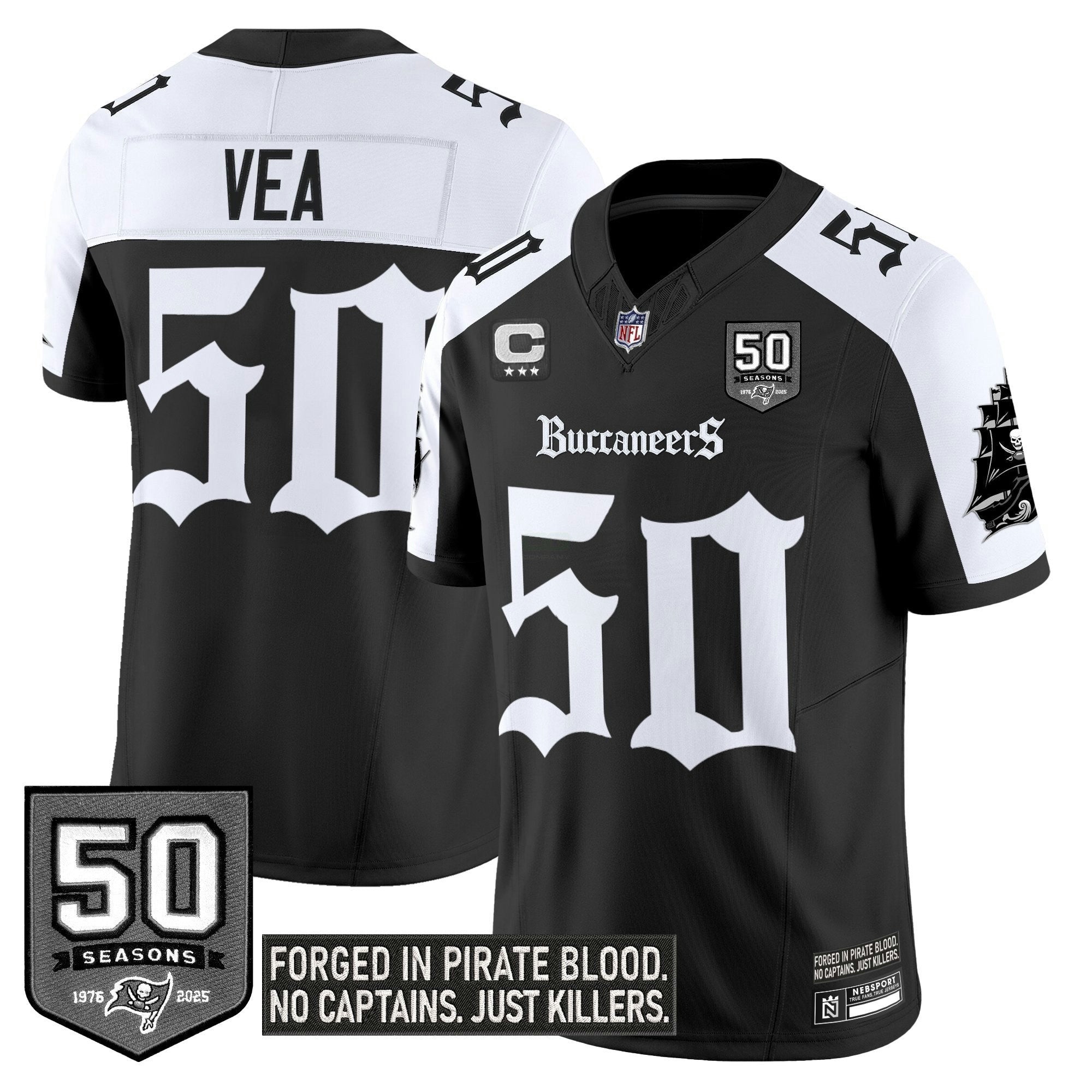 Camisa NFL Men’s Tampa Bay ‘Gothic Pirate Shadows Edition’ Vapor Limited Jersey