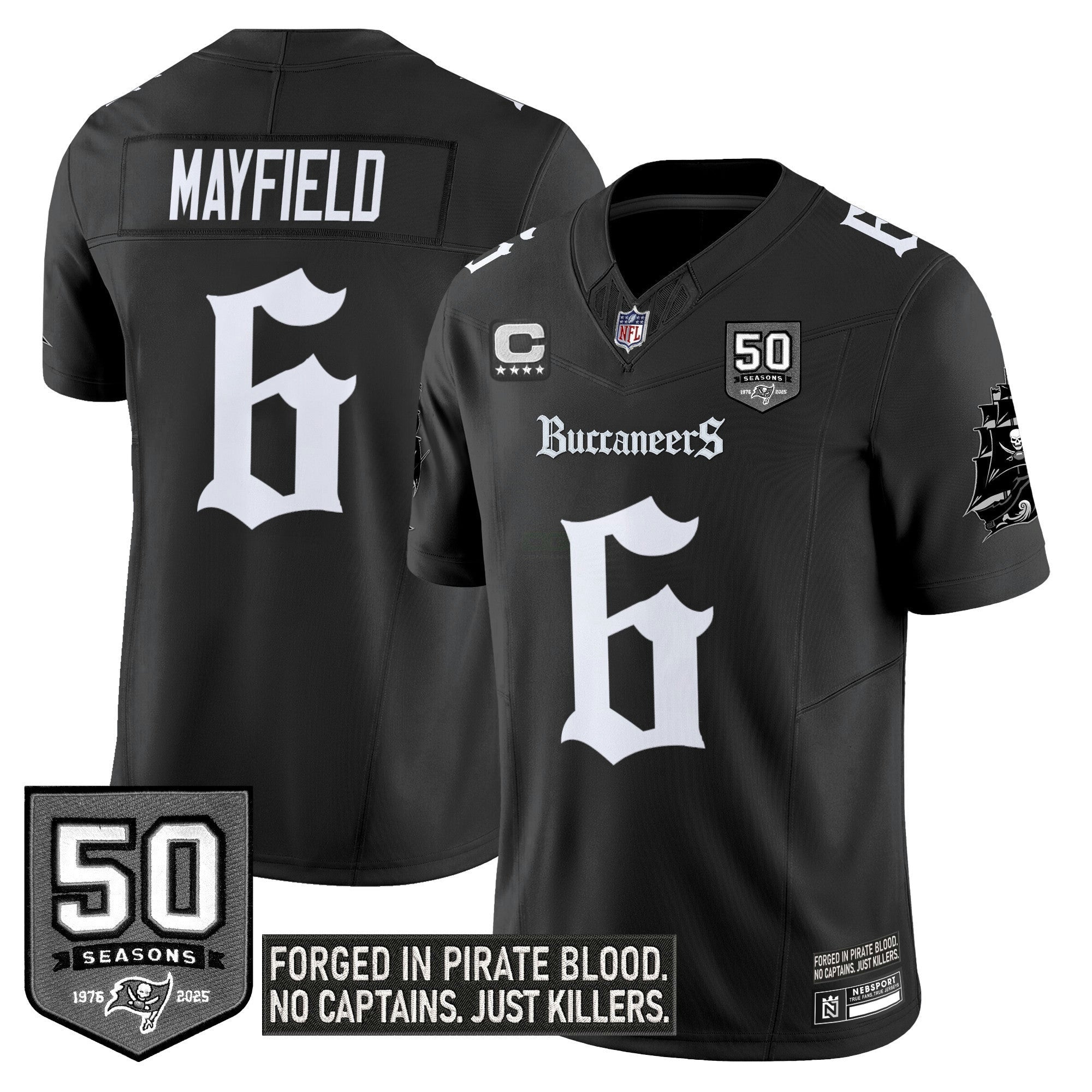 Camisa NFL Men’s Tampa Bay ‘Gothic Pirate Shadows Edition’ Vapor Limited Jersey