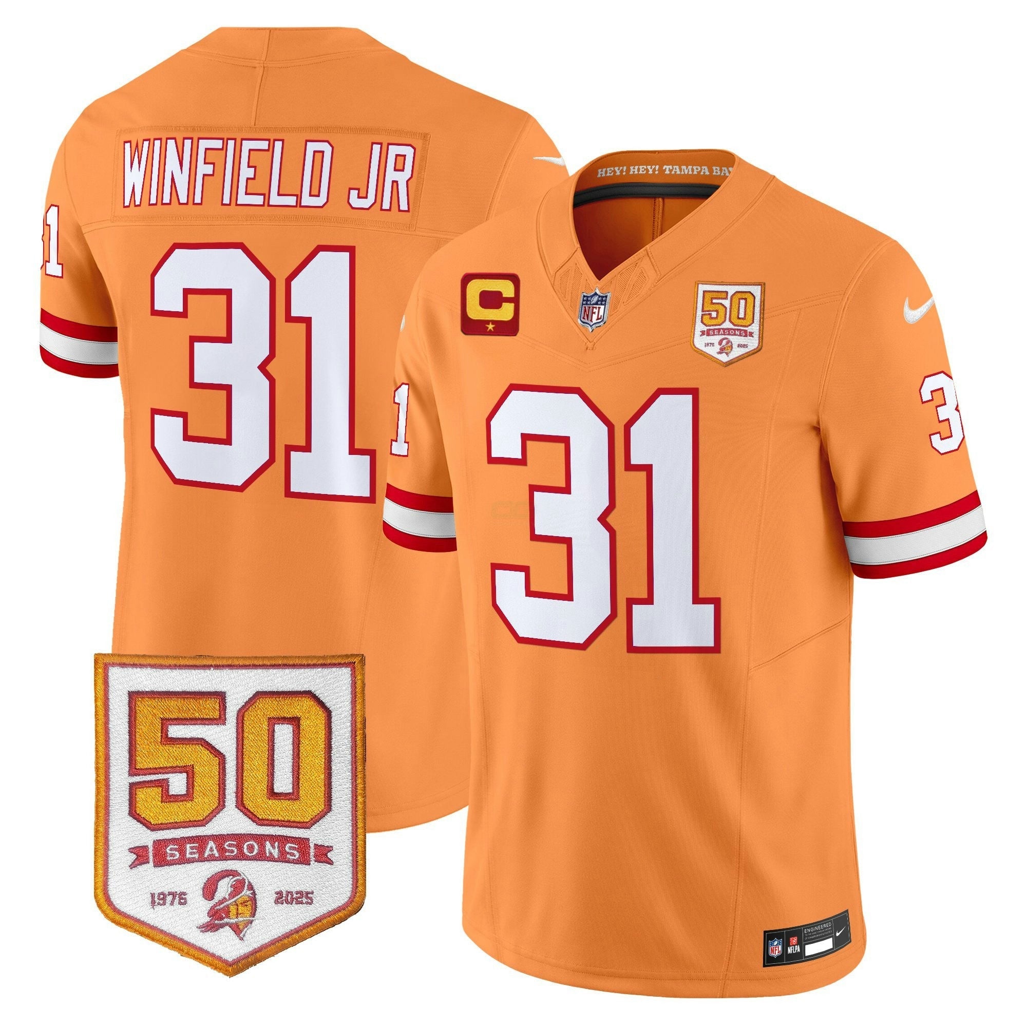 Camisa NFL Men’s Tampa Bay Throwback 50th Season Patch Vapor Limited Jersey