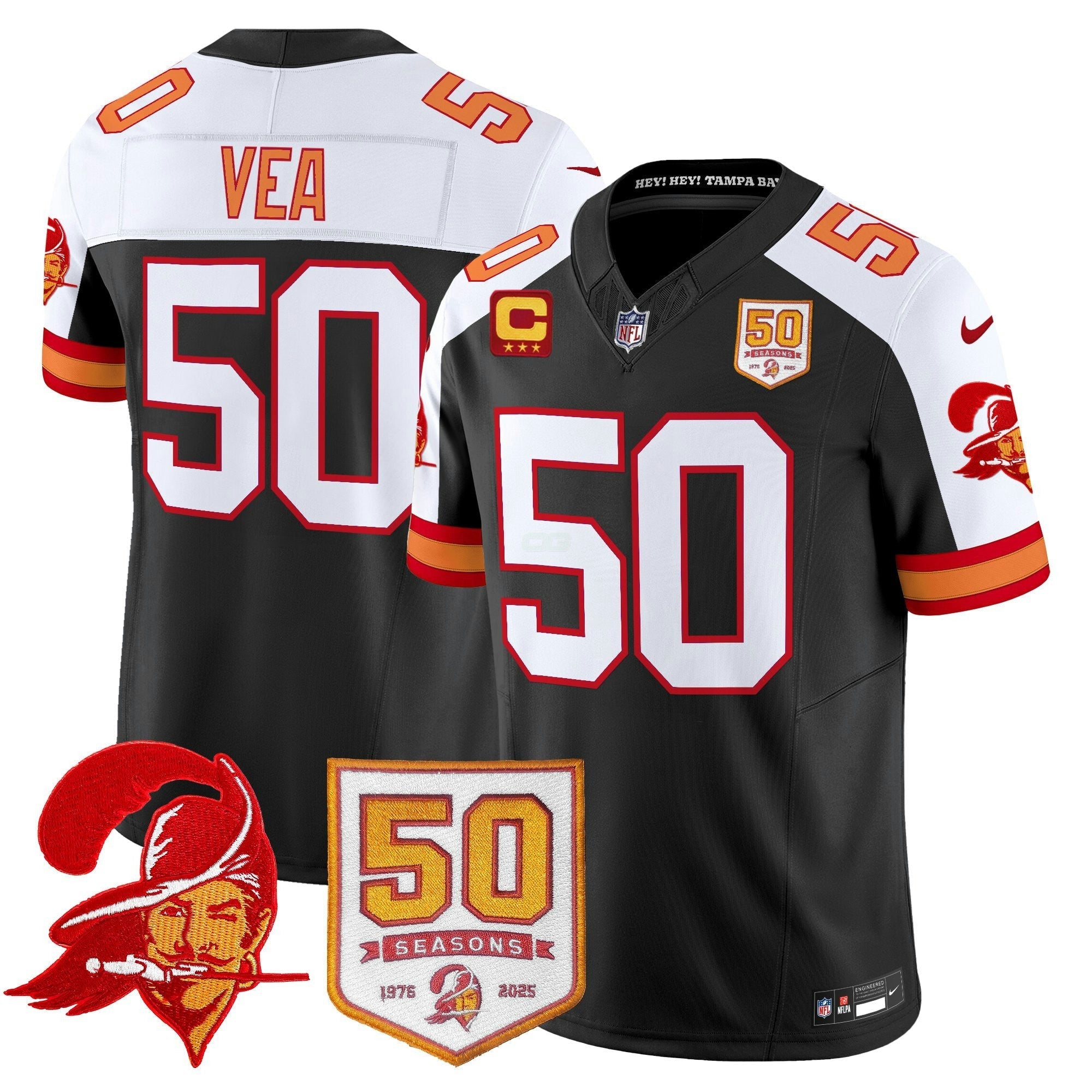 Camisa NFL Men’s Tampa Bay Throwback 50th Season Patch Vapor Limited Jersey