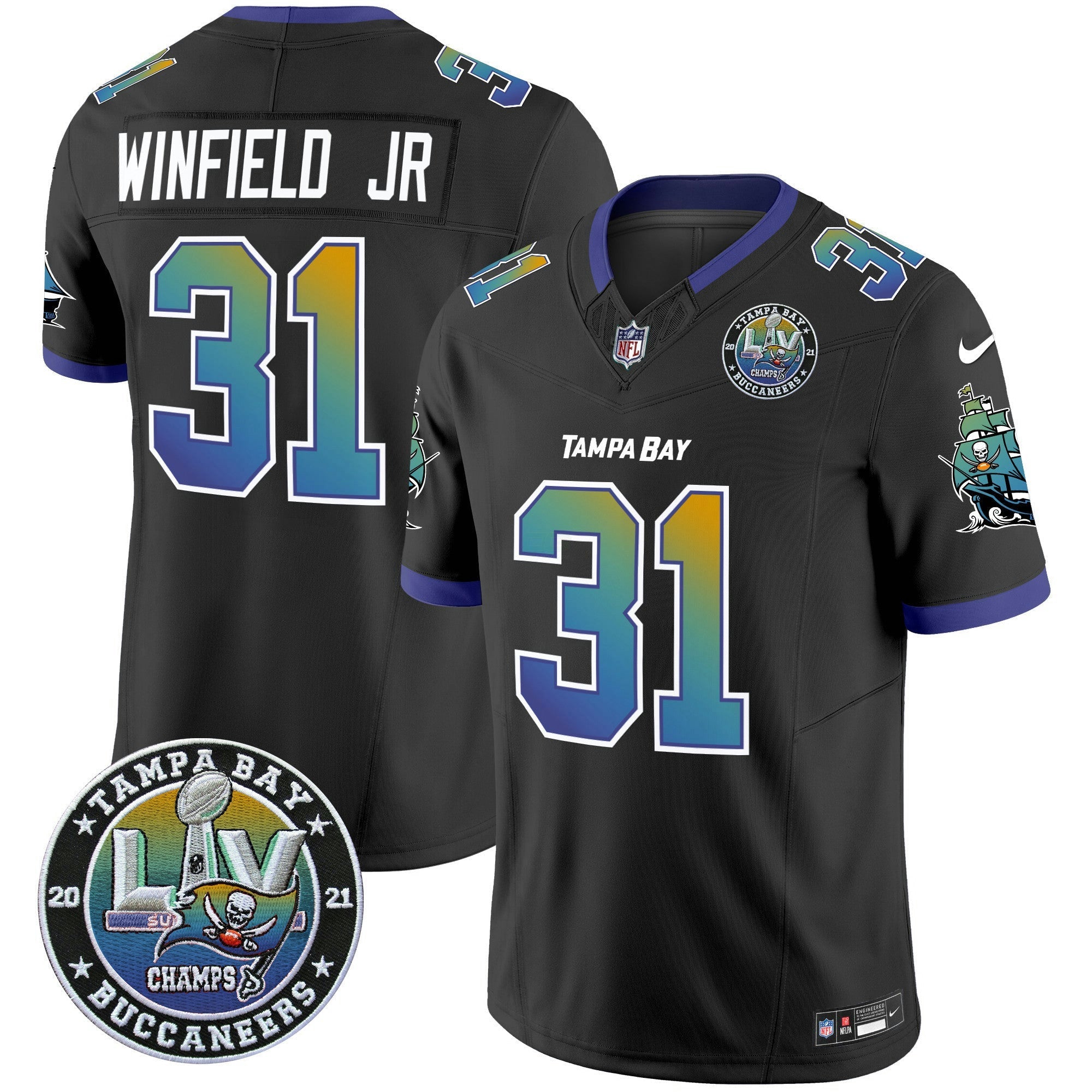 Camisa NFL Men’s “Tampa City” Super Bowl LIV Patch Vapor Limited Jersey