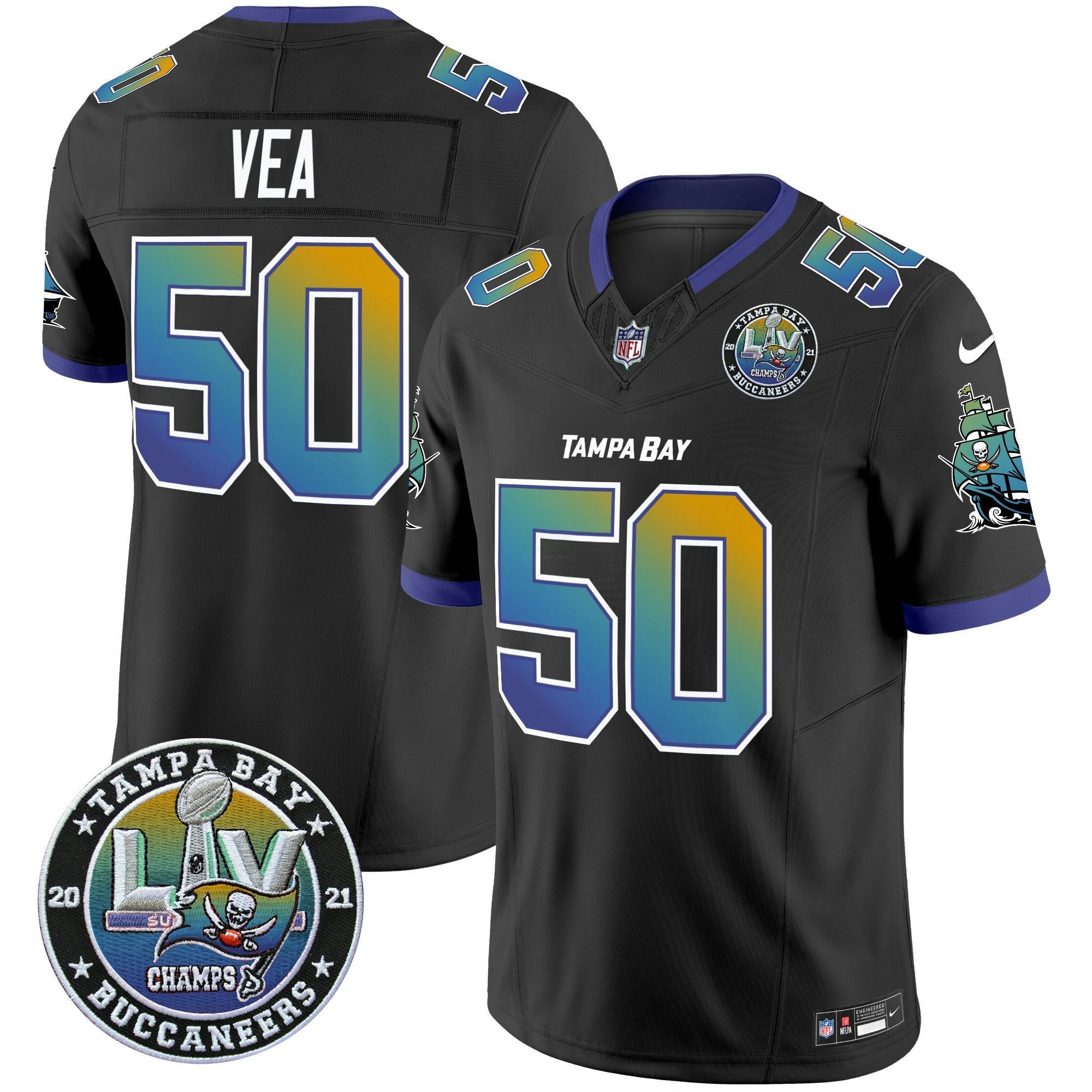 Camisa NFL Men’s “Tampa City” Super Bowl LIV Patch Vapor Limited Jersey