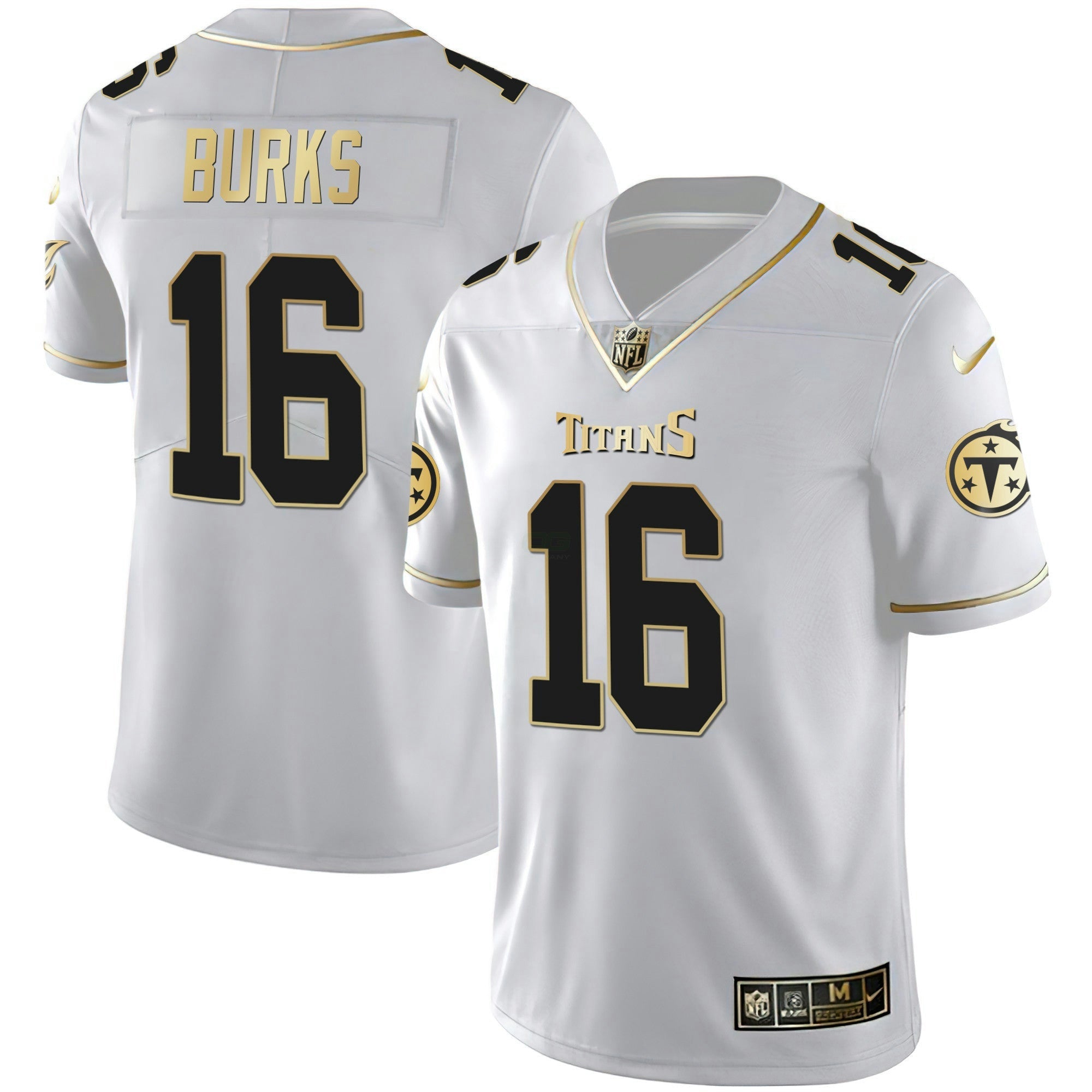 Camisa NFL Men’s Tennessee Branca Dourada & Preta Dourada Jersey