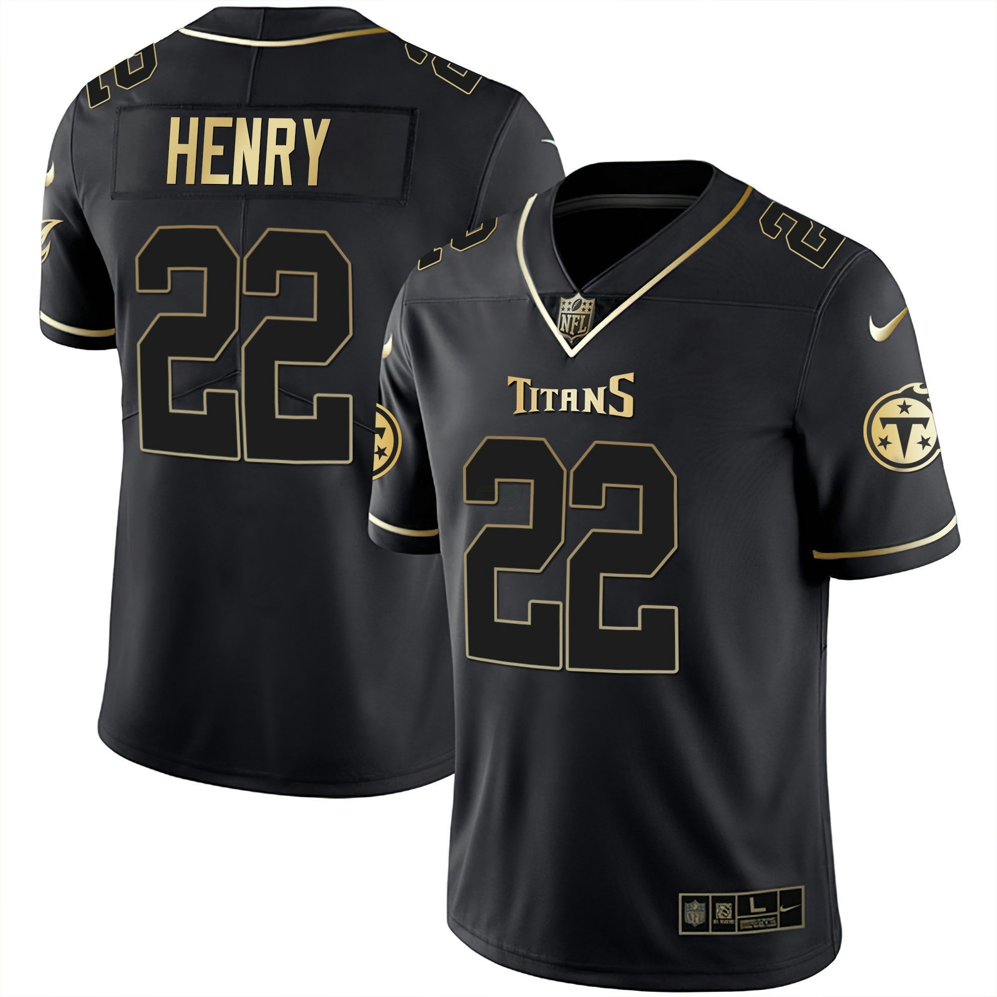 Camisa NFL Men’s Tennessee Branca Dourada & Preta Dourada Jersey