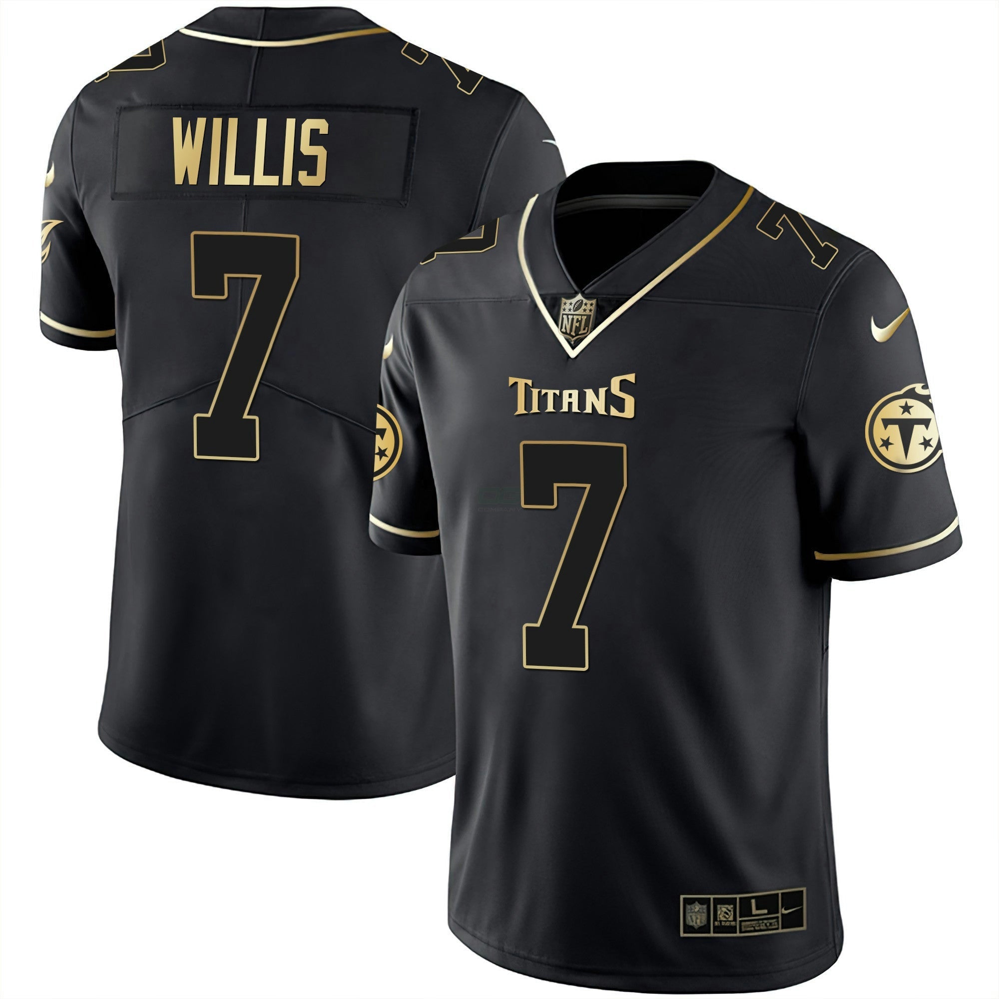Camisa NFL Men’s Tennessee Branca Dourada & Preta Dourada Jersey