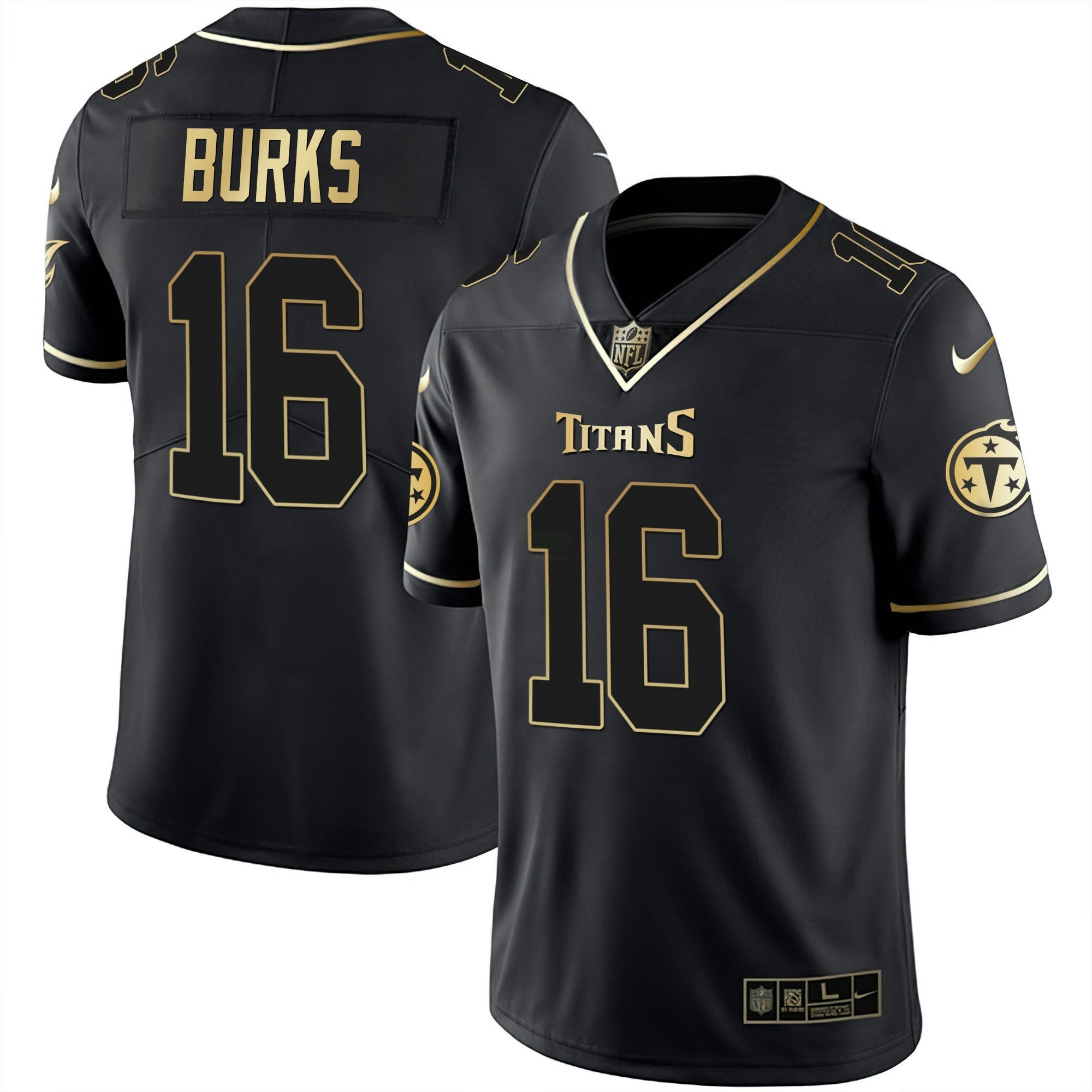 Camisa NFL Men’s Tennessee Branca Dourada & Preta Dourada Jersey