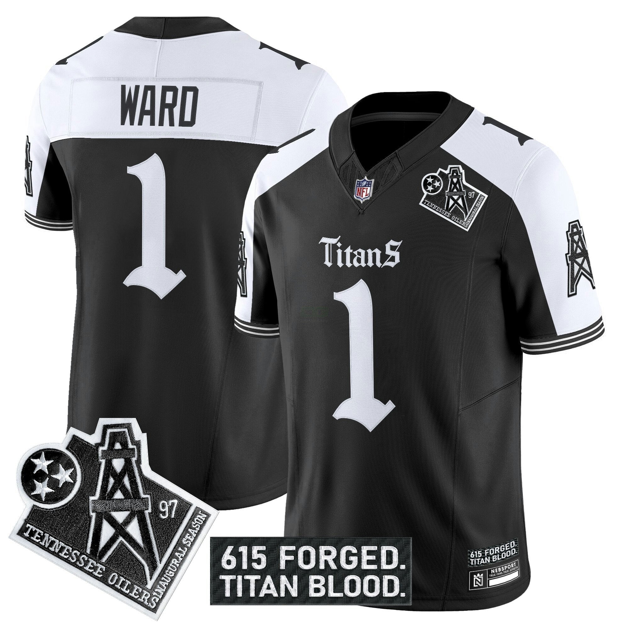 Camisa NFL Men’s Tennessee ‘Titan Gothic Shadows Drop’ Vapor Limited Jersey