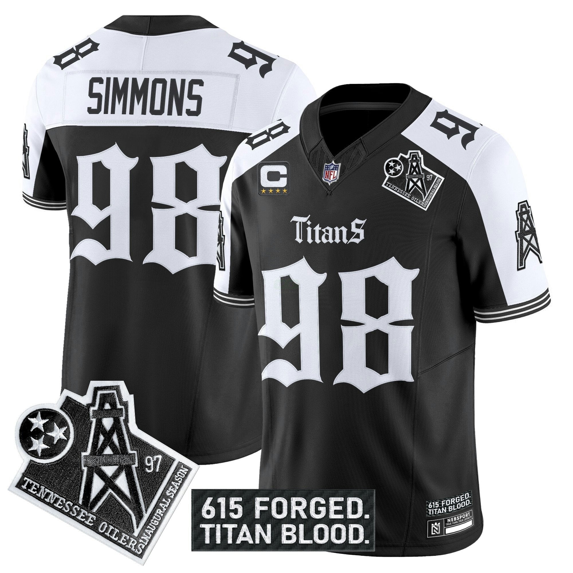 Camisa NFL Men’s Tennessee ‘Titan Gothic Shadows Drop’ Vapor Limited Jersey