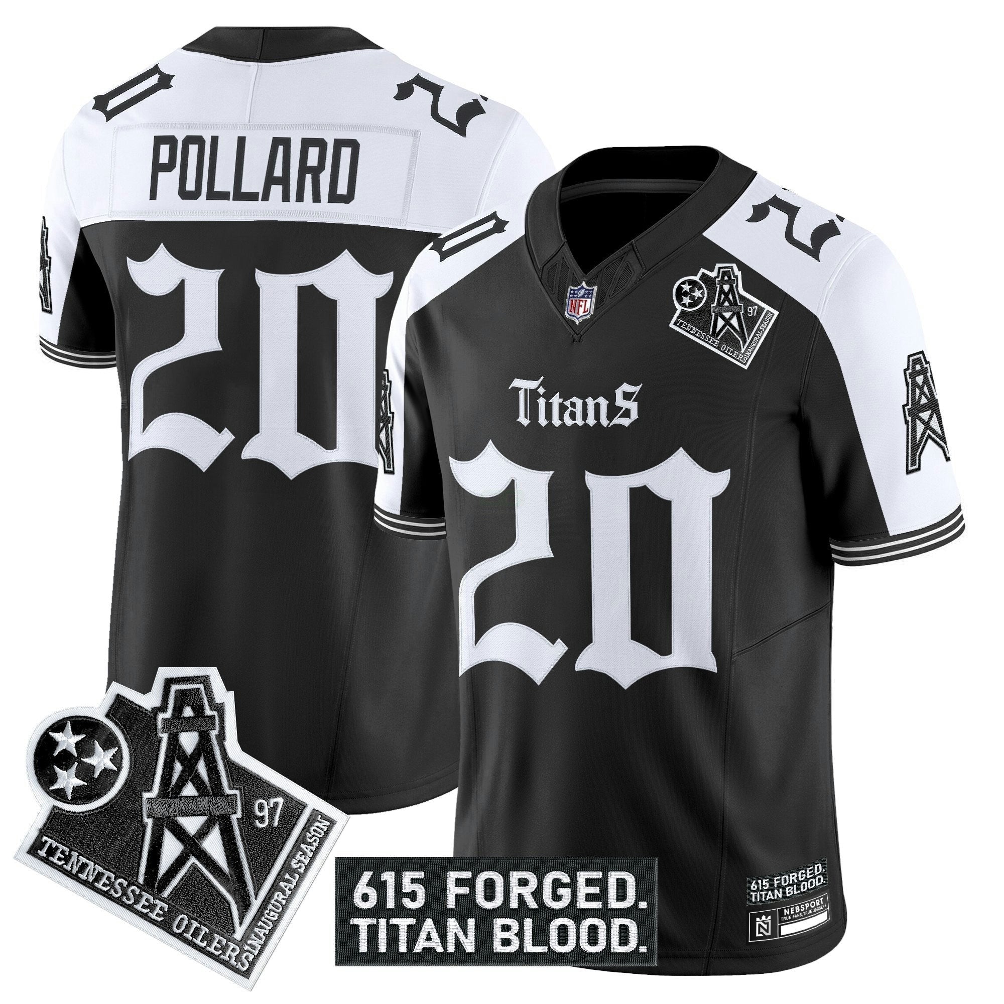 Camisa NFL Men’s Tennessee ‘Titan Gothic Shadows Drop’ Vapor Limited Jersey
