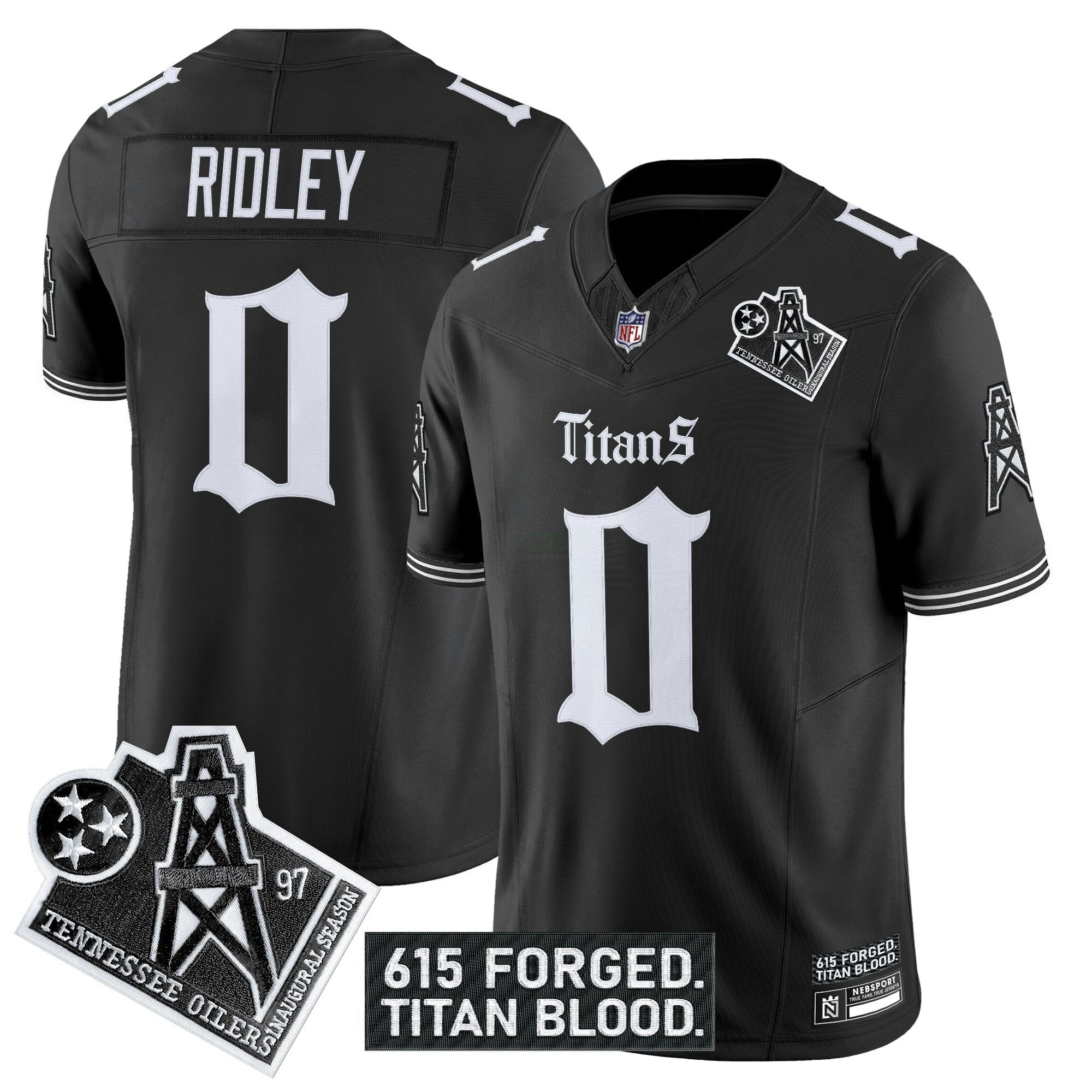 Camisa NFL Men’s Tennessee ‘Titan Gothic Shadows Drop’ Vapor Limited Jersey