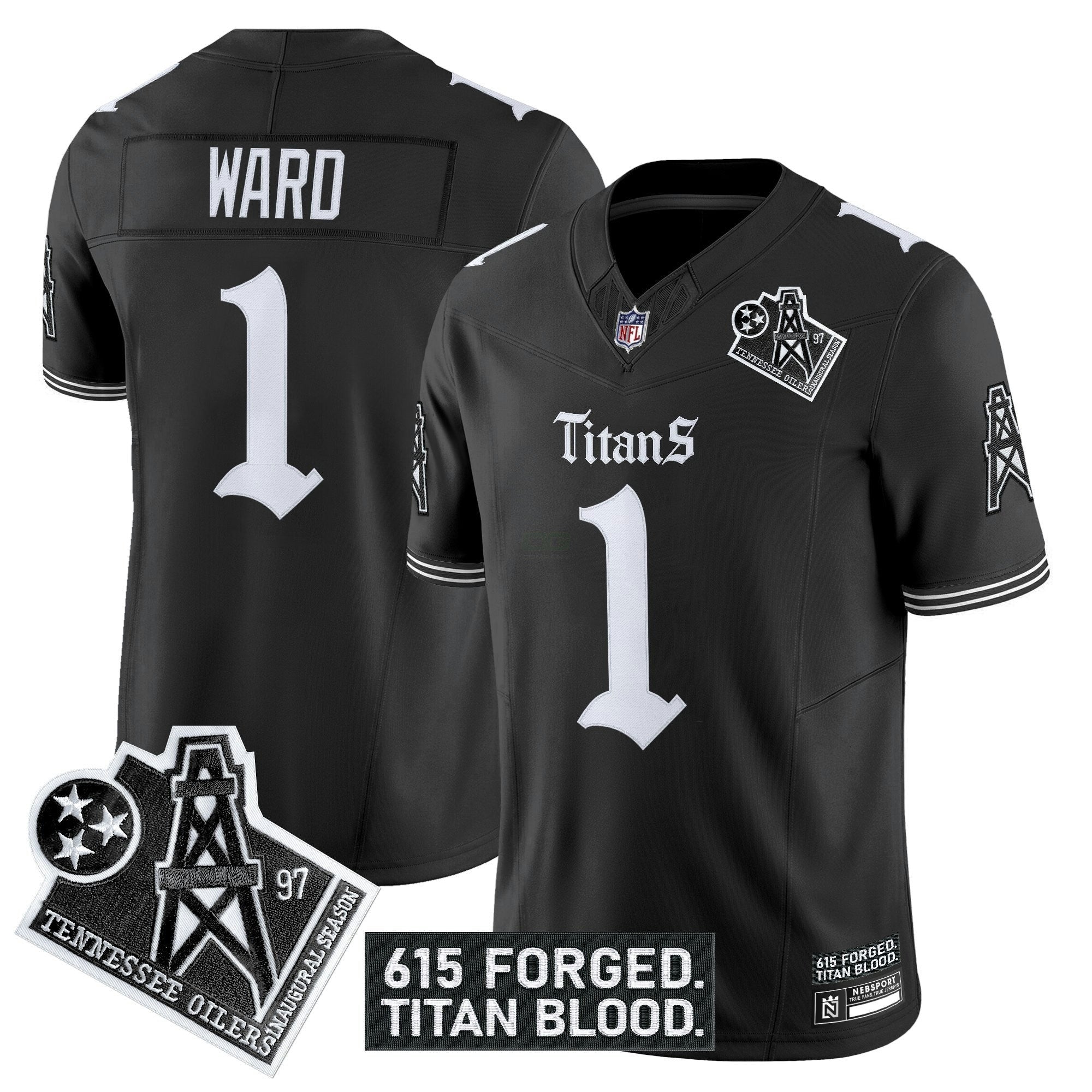 Camisa NFL Men’s Tennessee ‘Titan Gothic Shadows Drop’ Vapor Limited Jersey
