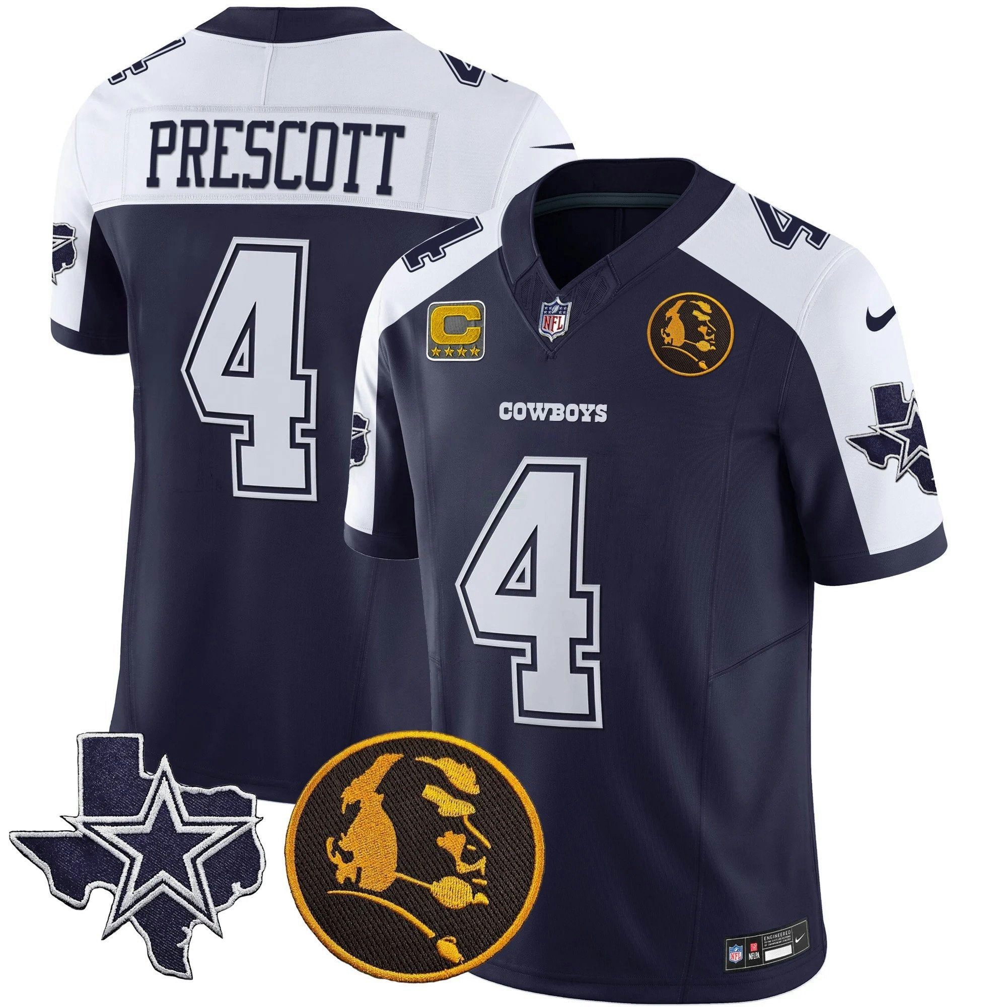Camisa NFL Men’s Texas & John Madden Patch Vapor Limited Jersey