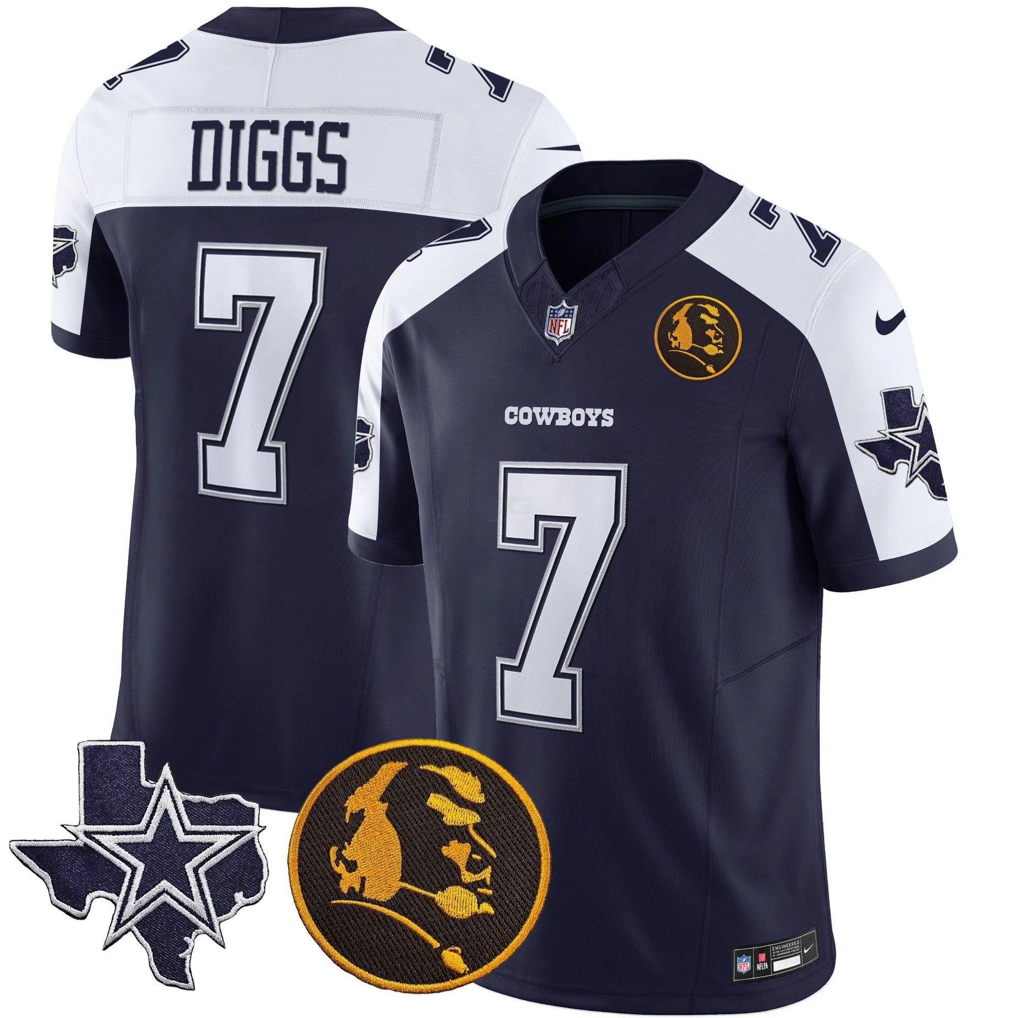 Camisa NFL Men’s Texas & John Madden Patch Vapor Limited Jersey