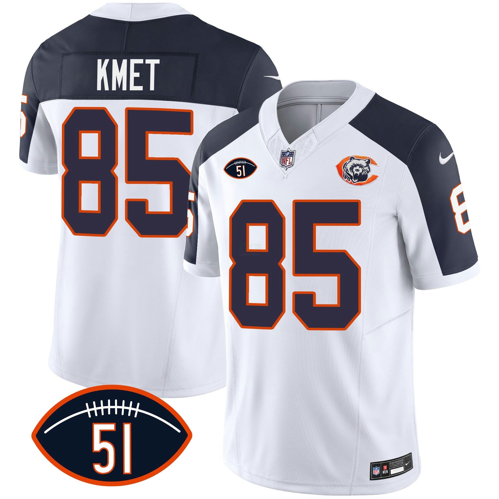 Camisa NFL Men’s Throwback Dick Butkus Patch Jersey