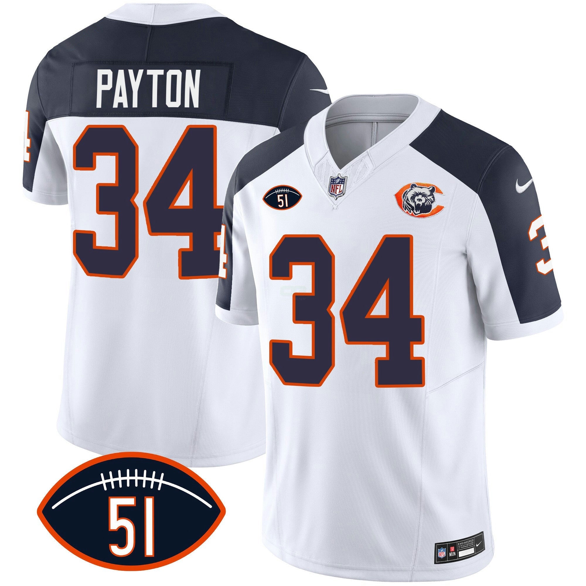 Camisa NFL Men’s Throwback Dick Butkus Patch Jersey