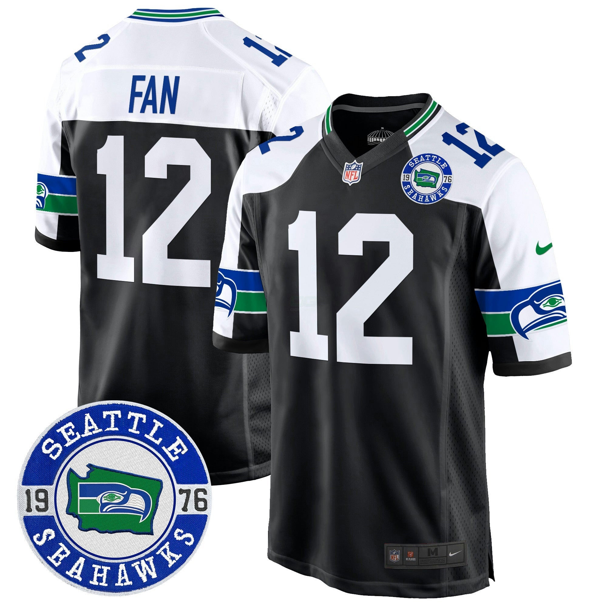 Camisa NFL Men’s Throwback Est. 1976 Patch Game Jersey