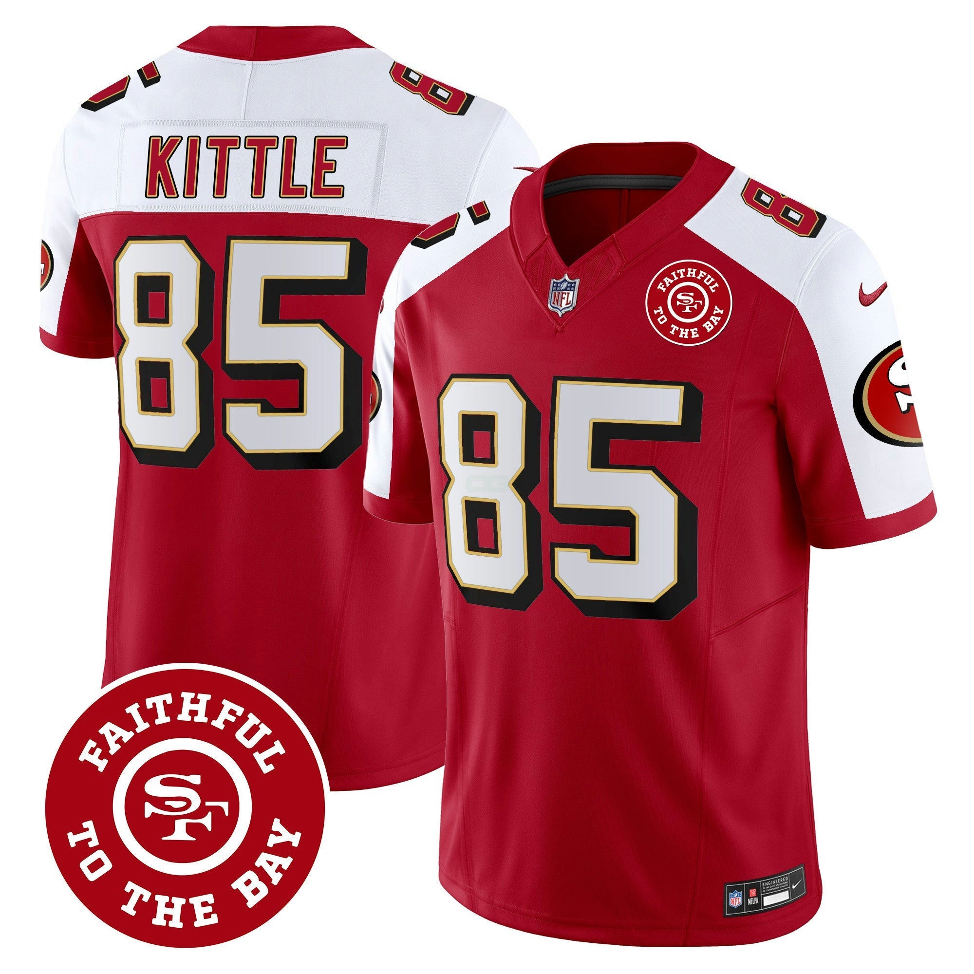Camisa NFL Men’s Throwback Faithful To The Bay Patch Vapor Limited Jersey