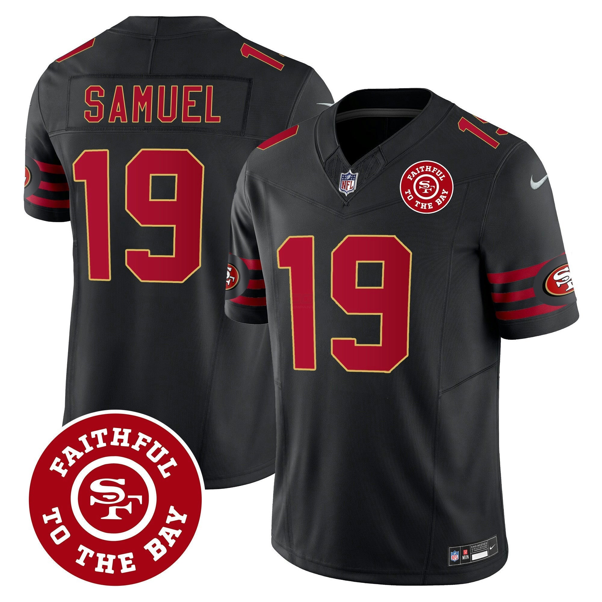 Camisa NFL Men’s Throwback Faithful To The Bay Patch Vapor Limited Jersey